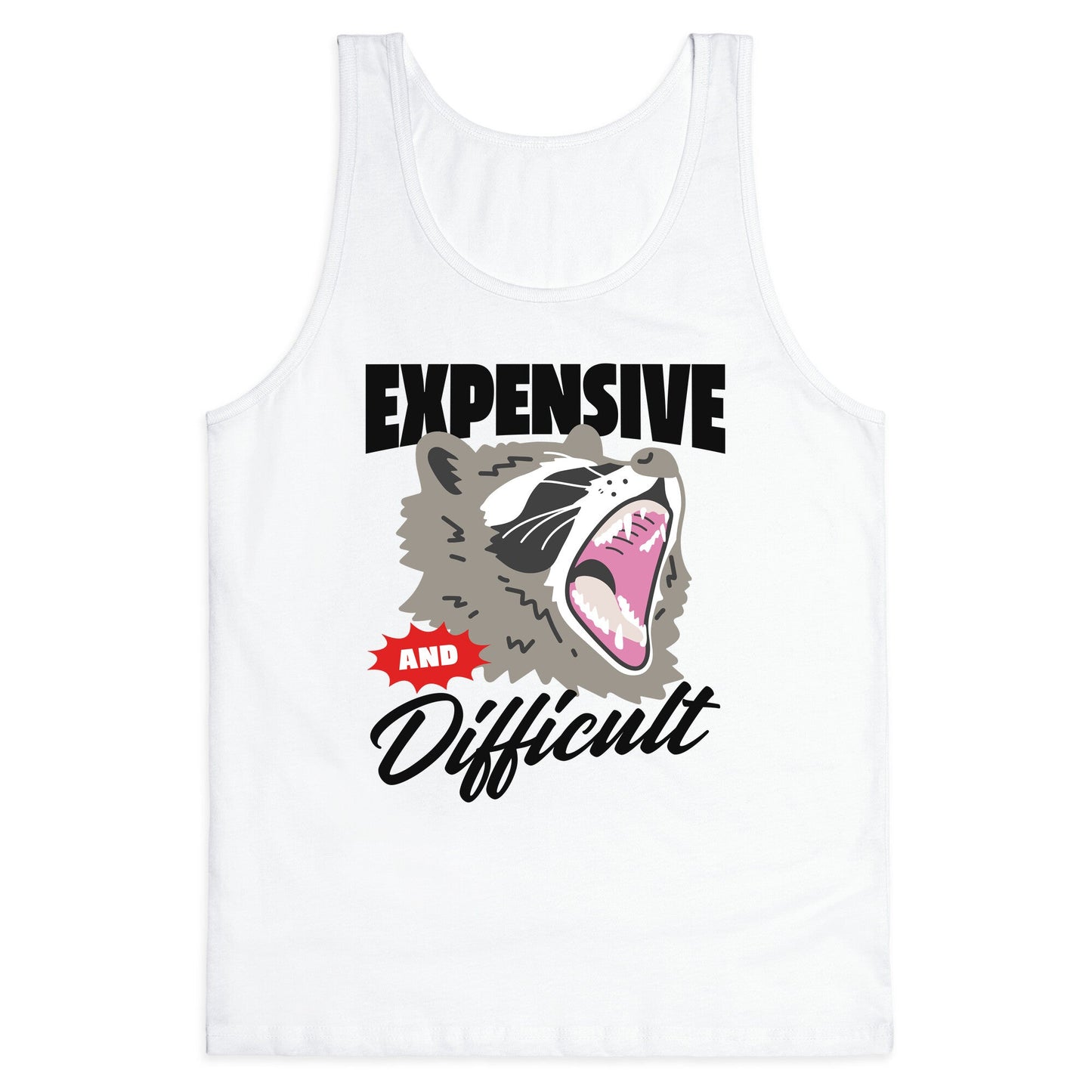 Expensive and Difficult Raccoon Tank Top