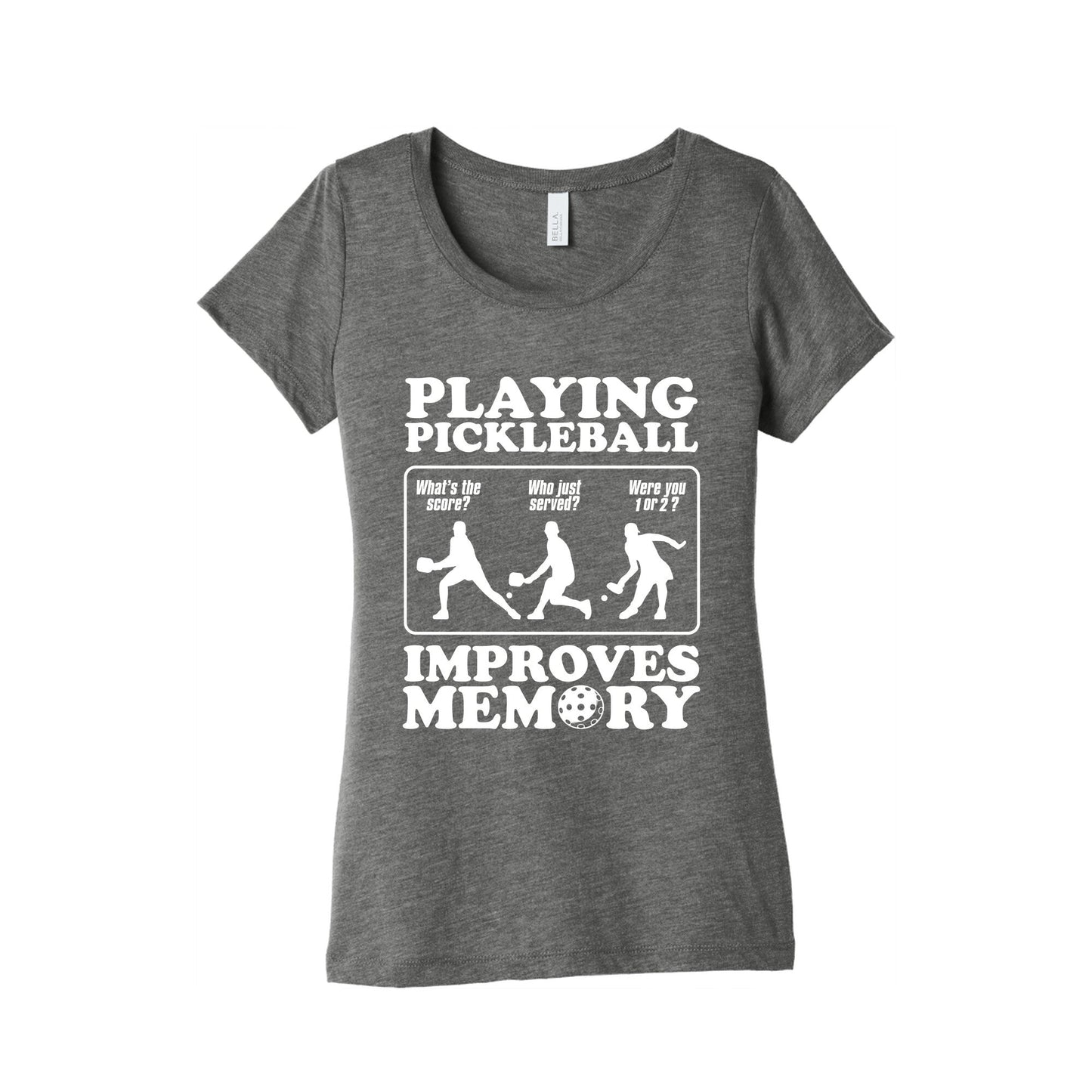 Playing Pickleball Improves Memory Funny Womens Triblend Tee