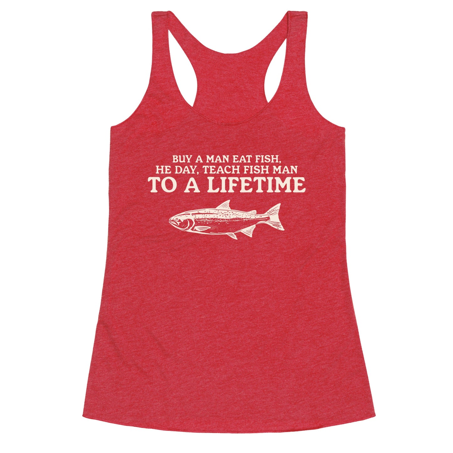 Buy A Man Eat Fish Racerback Tank