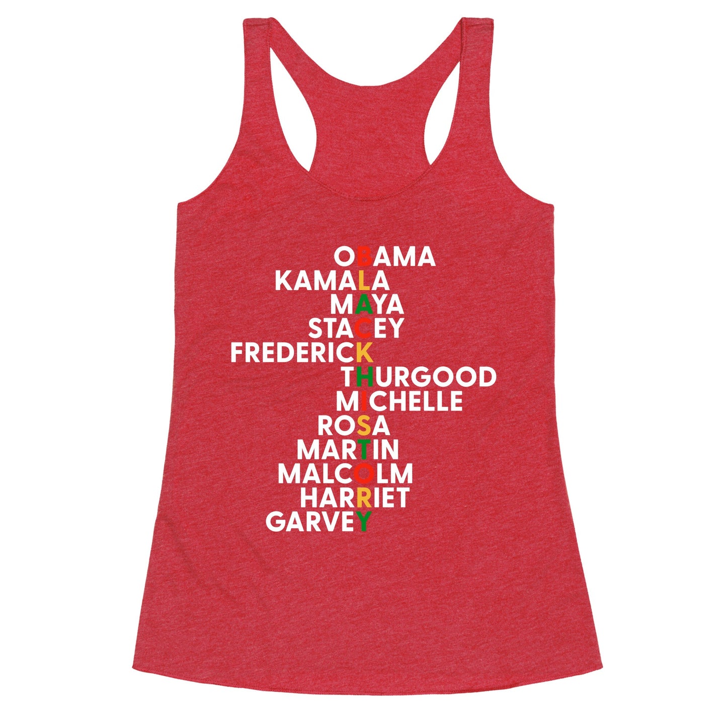 Black History Month Leaders Racerback Tank