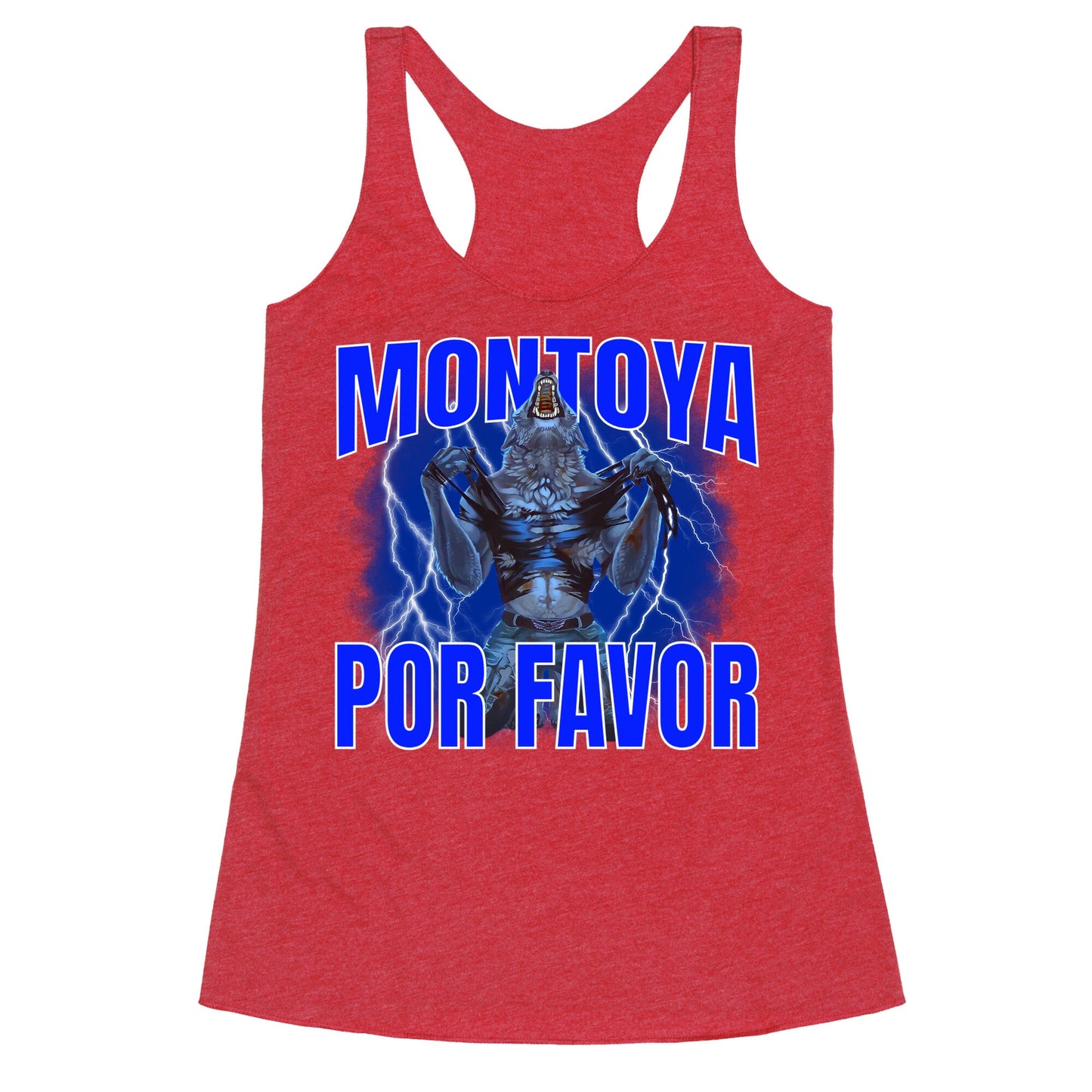 Montoya Por Favor Wolf Meme Racerback Tank