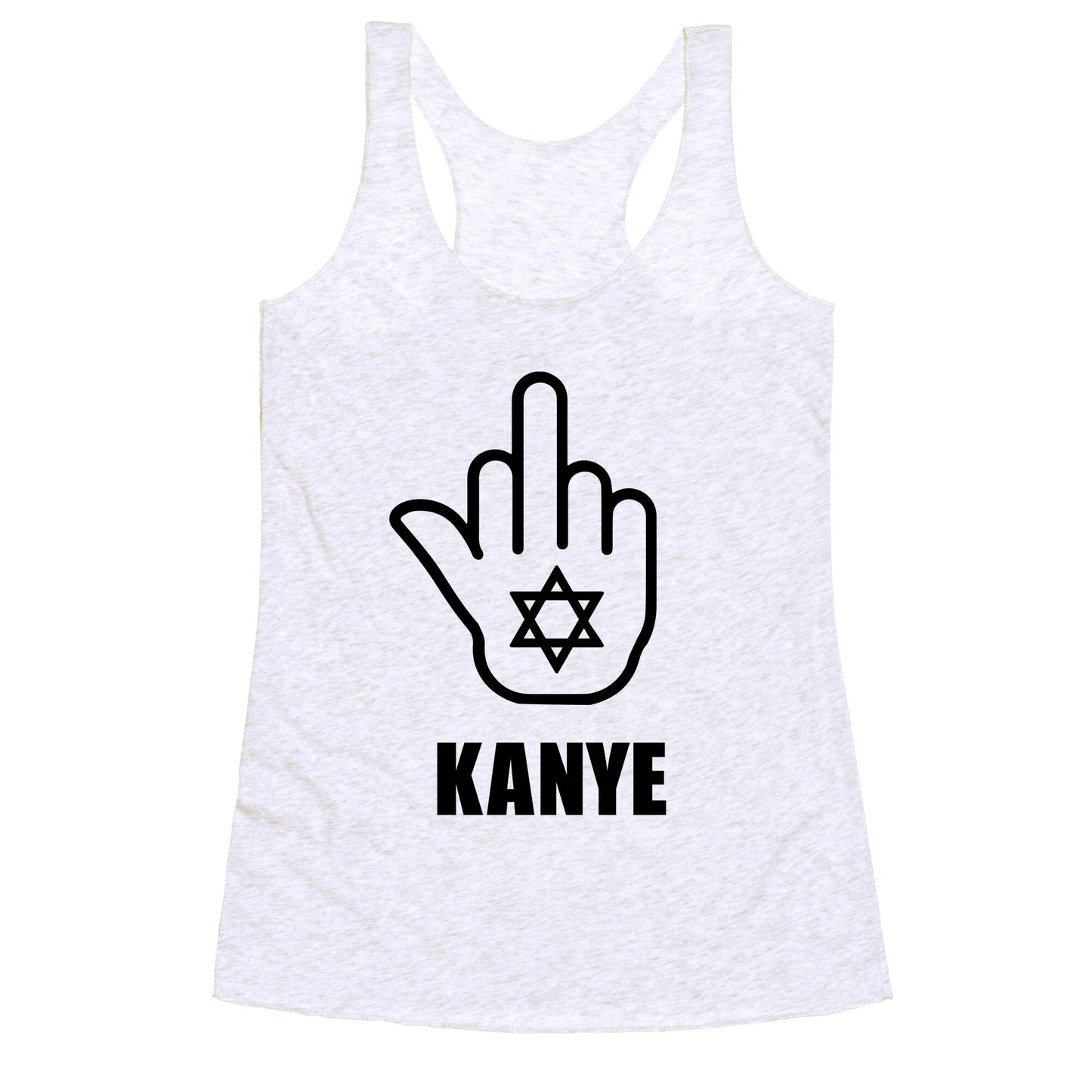 Middle Finger F Kanye Racerback Tank
