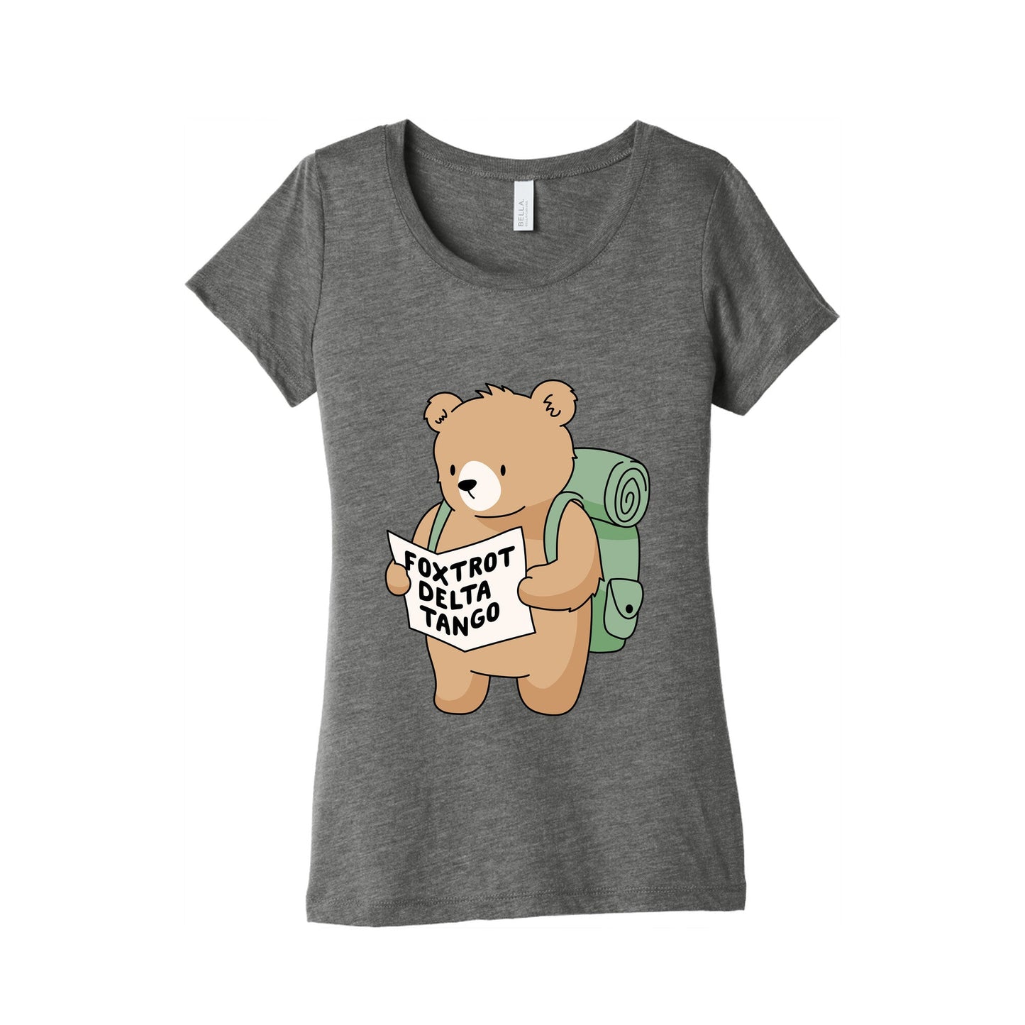 Foxtrot Delta Tango Bear Womens Triblend Tee