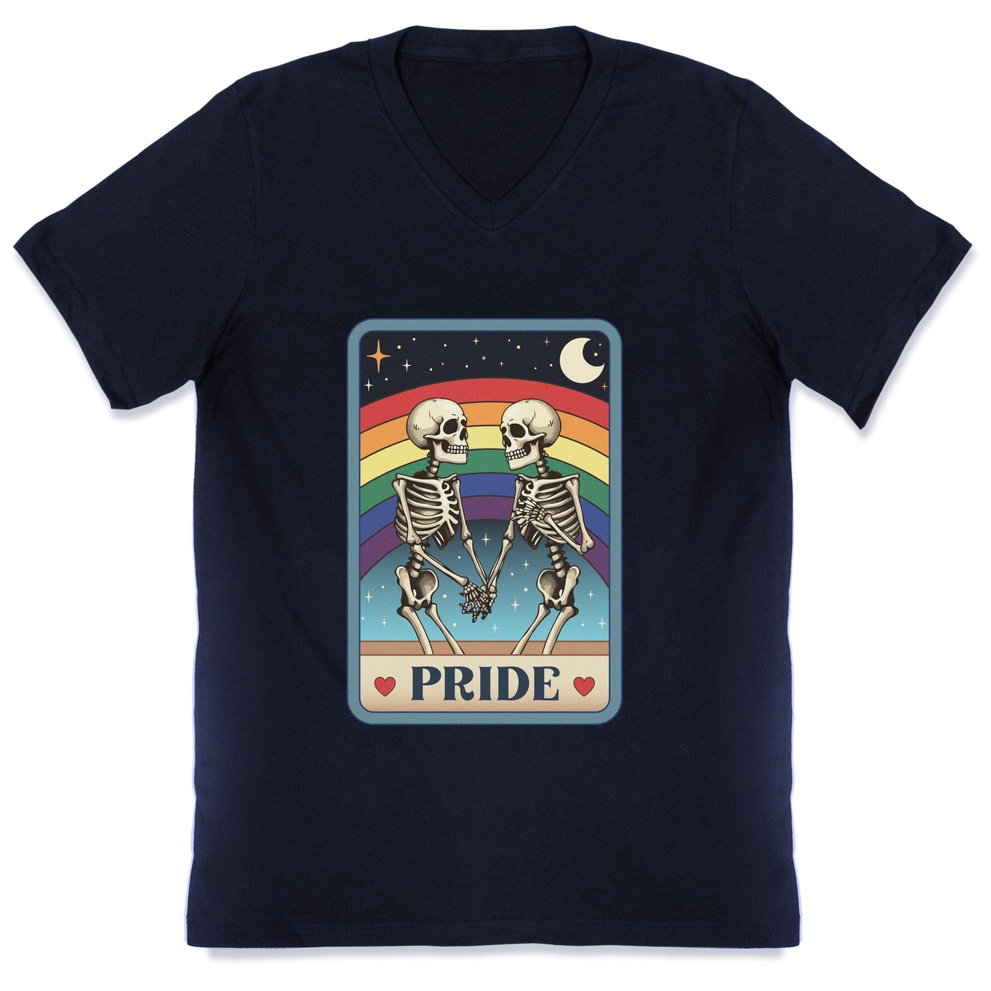 Rainbow Pride Tarot Card V-Neck