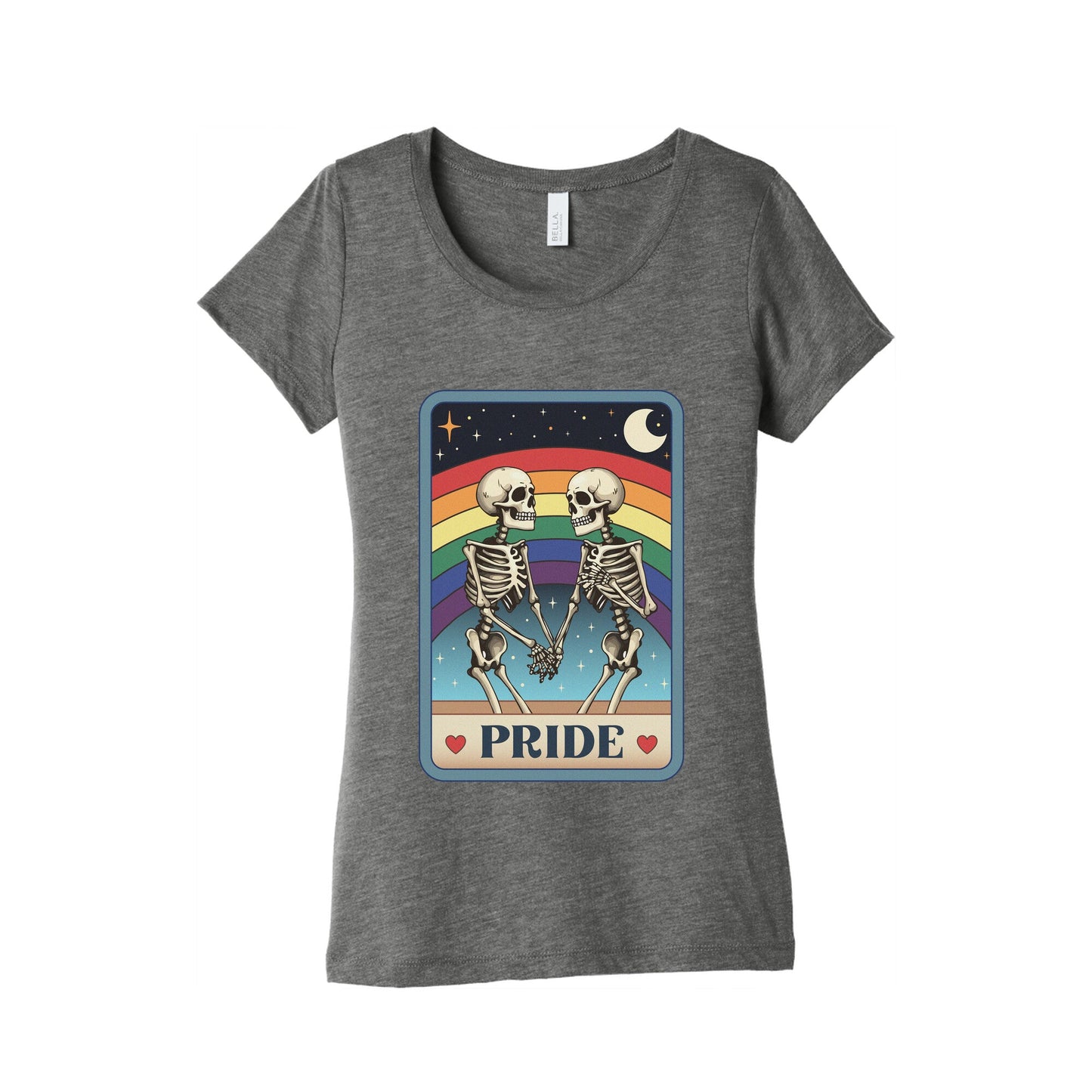 Rainbow Pride Tarot Card Womens Triblend Tee