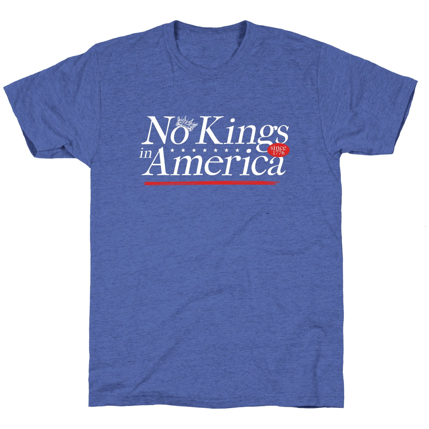 No Kings In America Anti Trump Unisex Triblend Tee