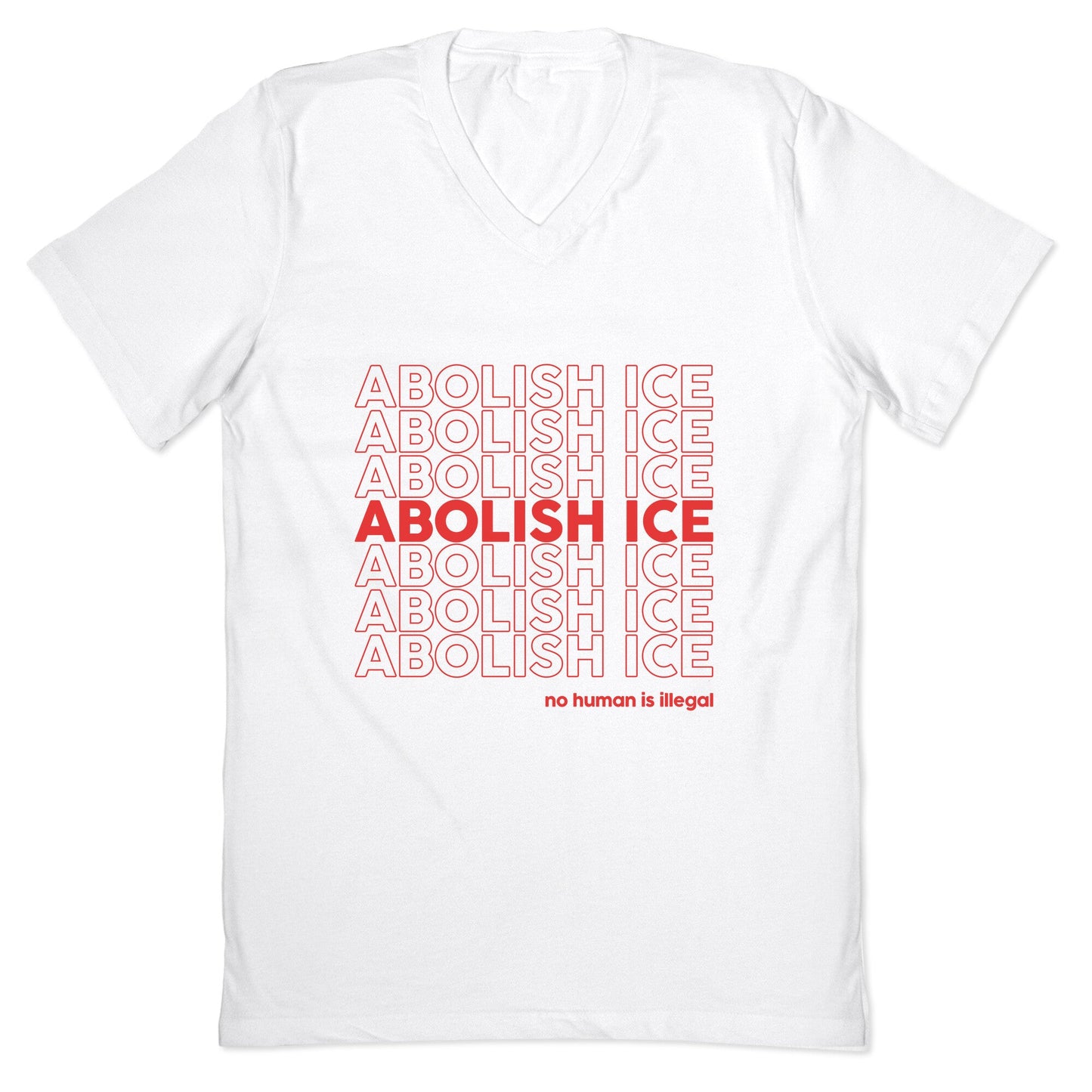 Abolish Ice Red V-Neck