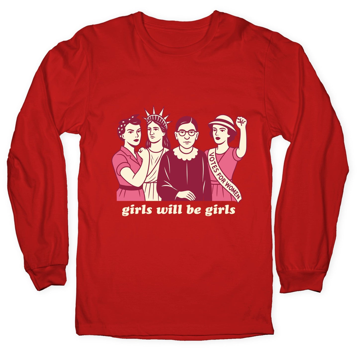 Girls Will Be Girls Fourth of July Longsleeve Tee