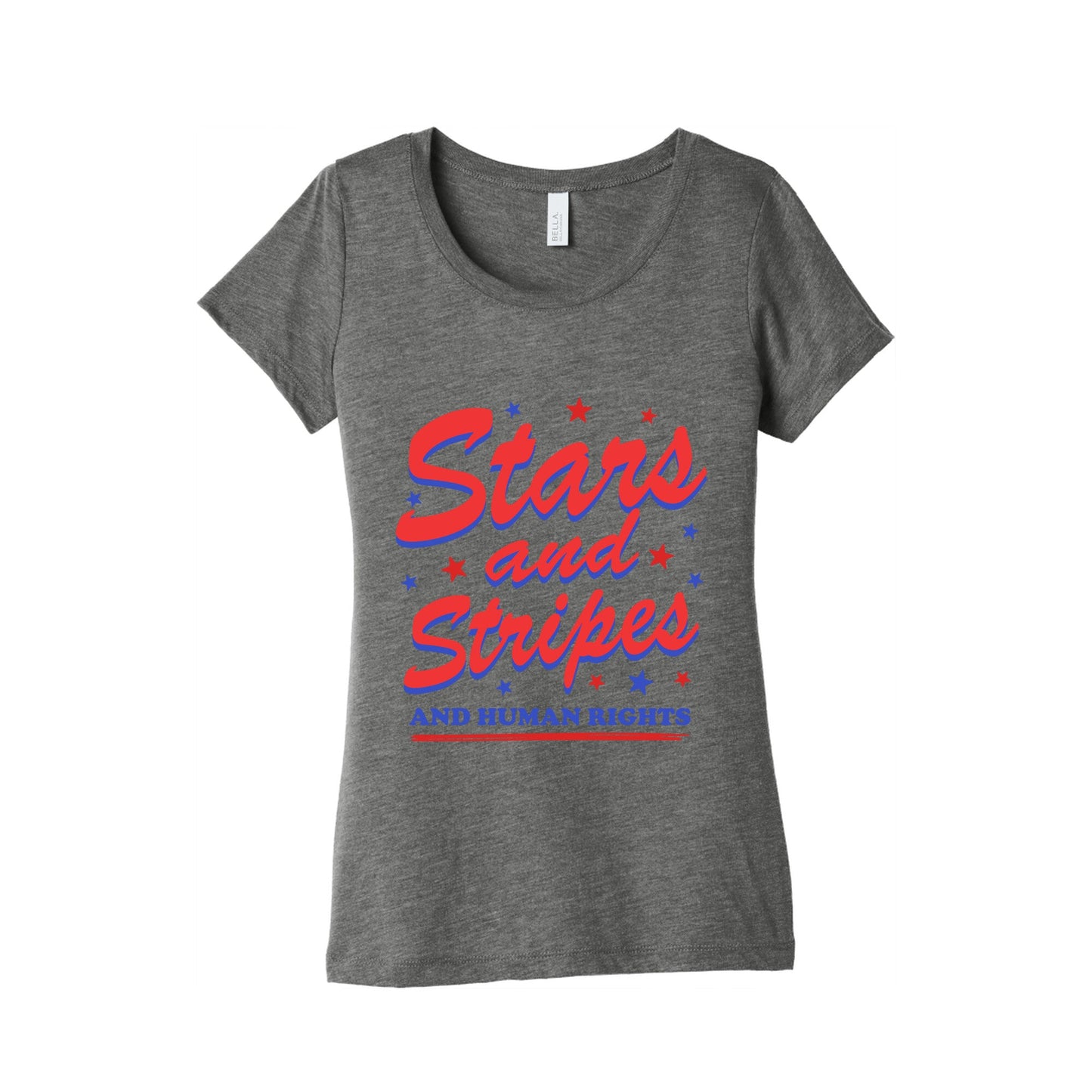 Starts Stripes Human Rights Womens Triblend Tee