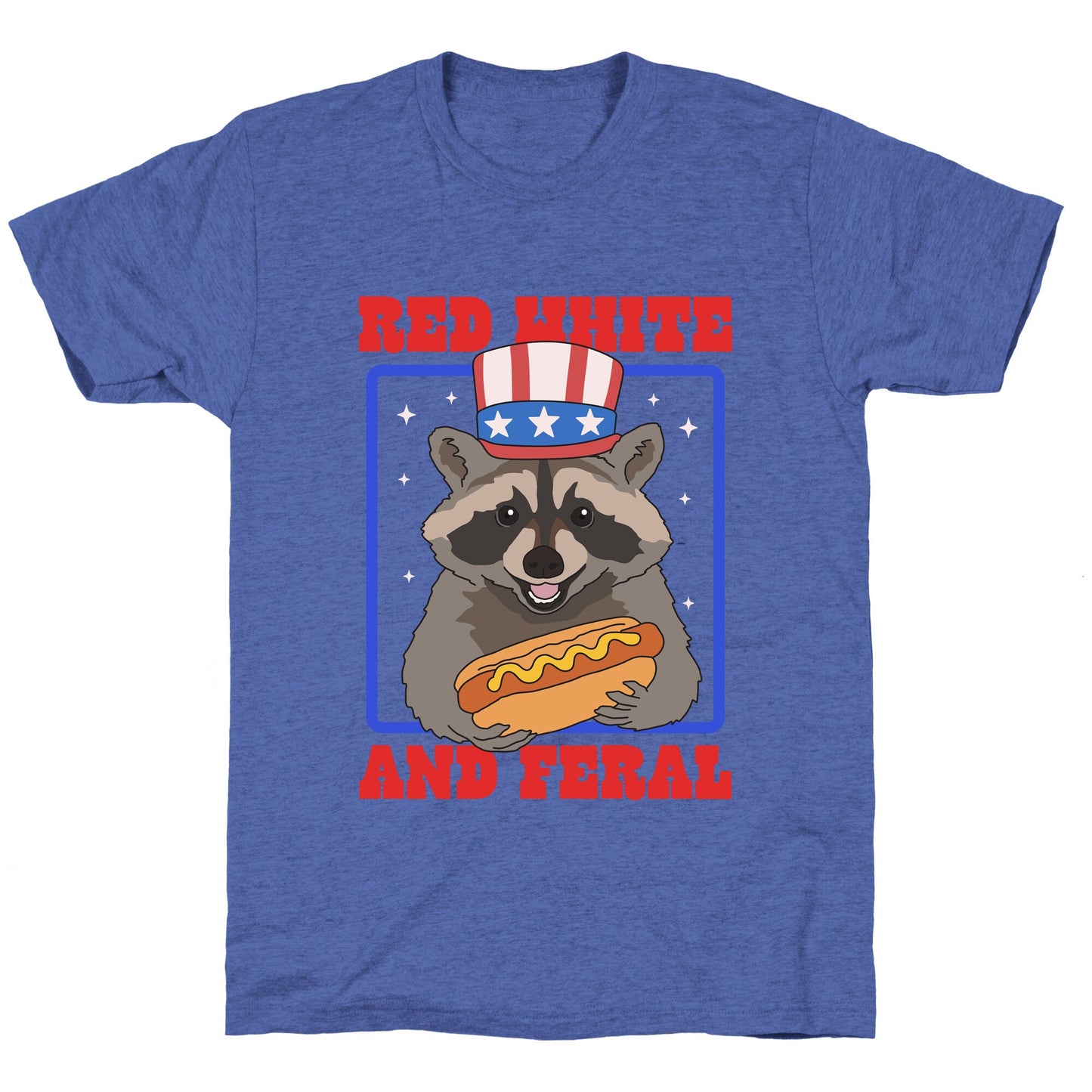 Red White And Feral Unisex Triblend Tee
