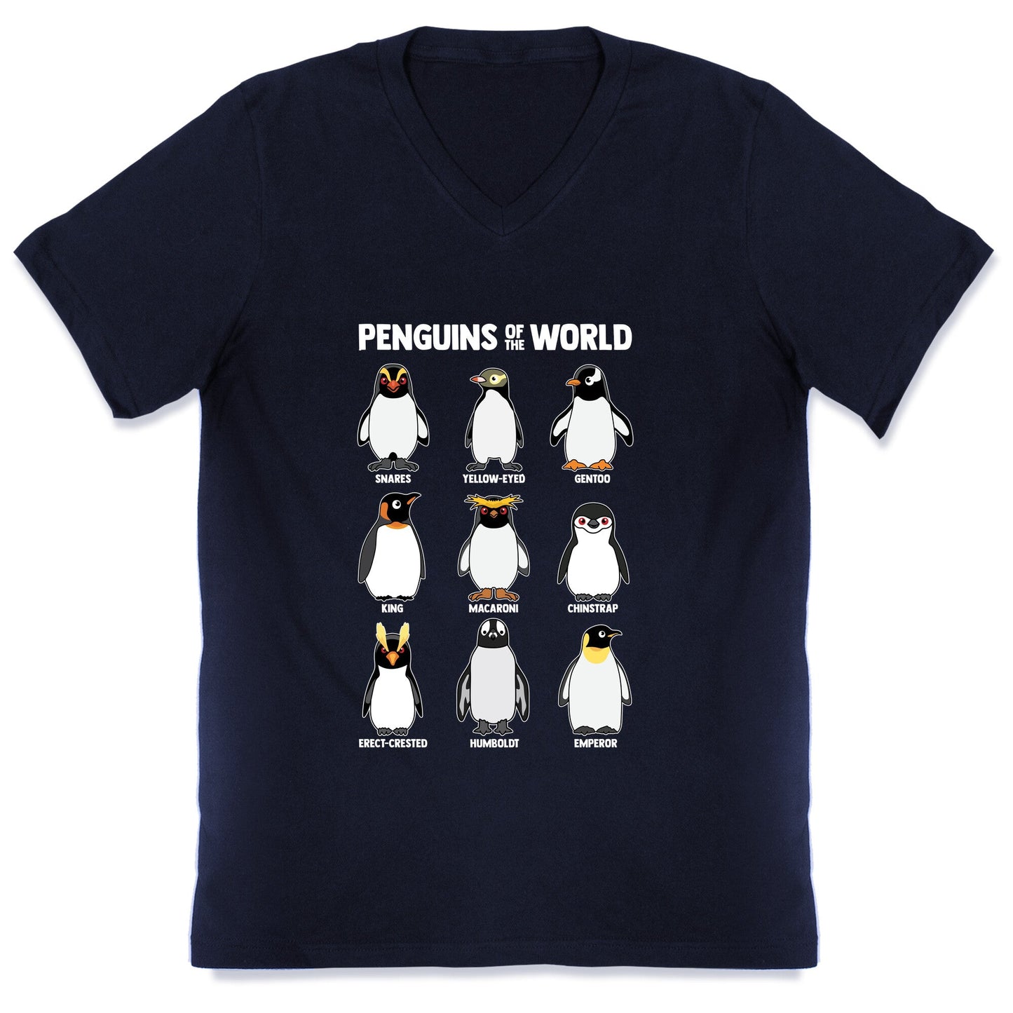 Penguins of the World V-Neck