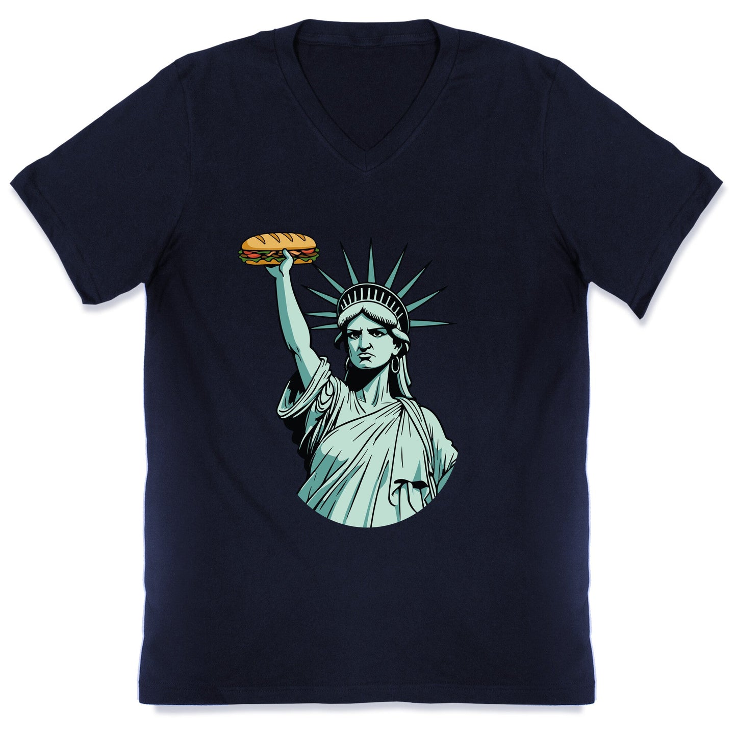 Statue of Liberty Sandwich Guy DC V-Neck