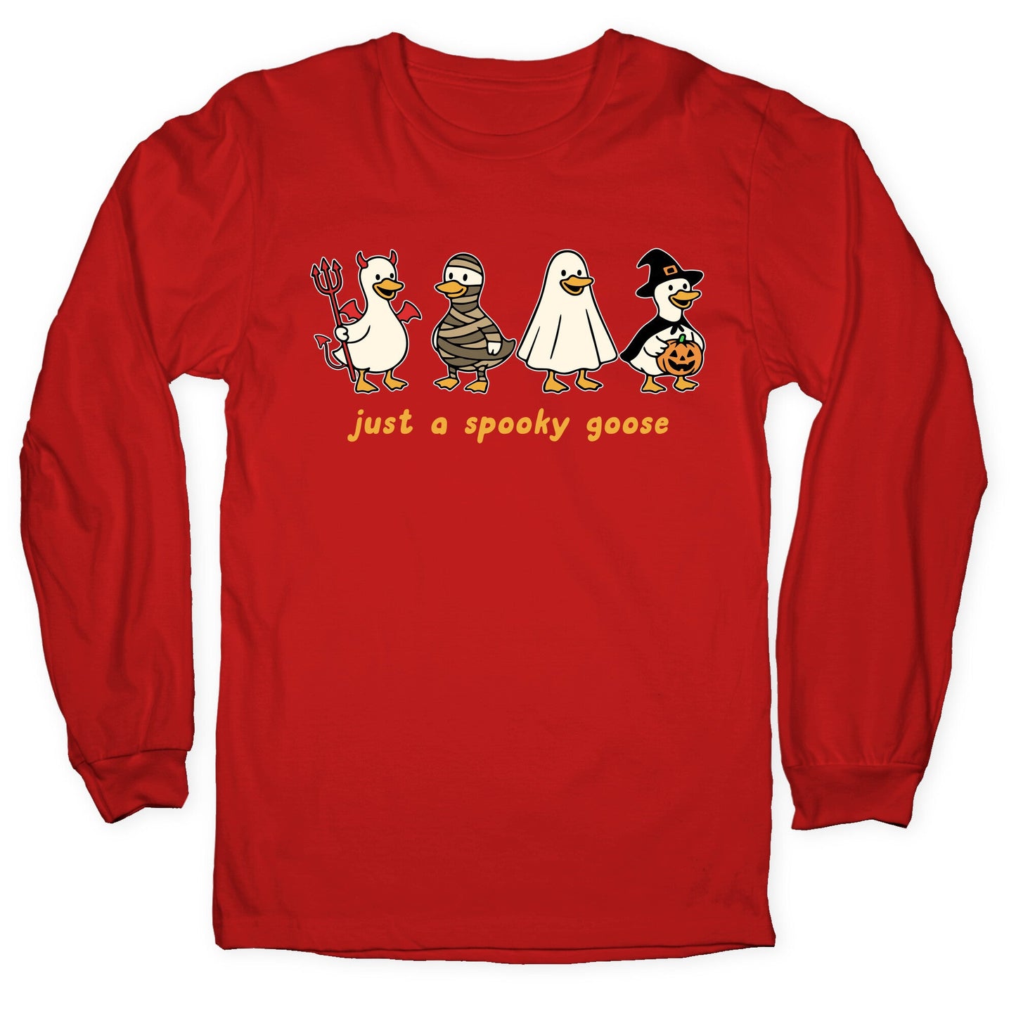 Halloween Just A Spooky Goose Longsleeve Tee