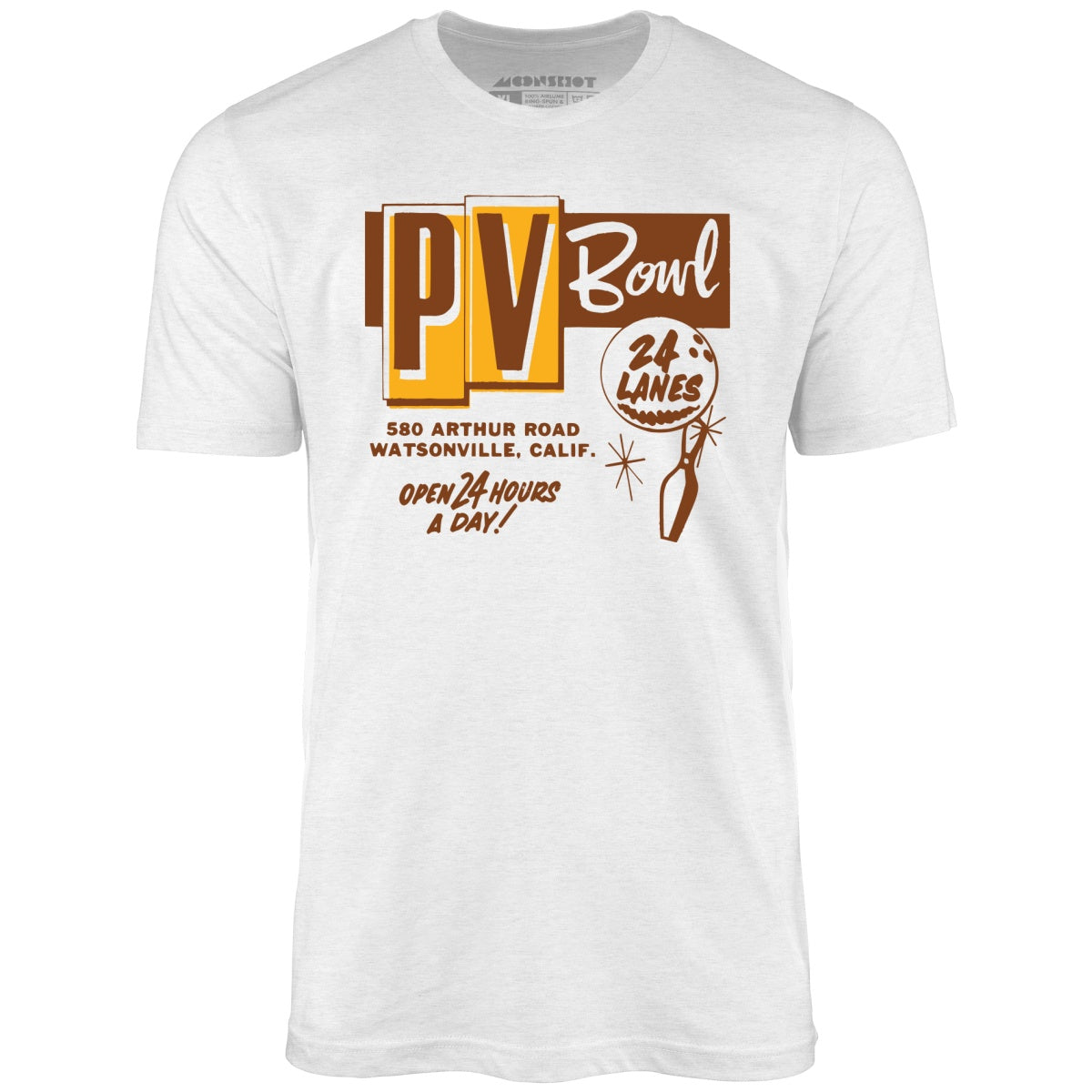 PV Bowl - Watsonville, CA - Vintage Bowling Alley - Unisex T-Shirt