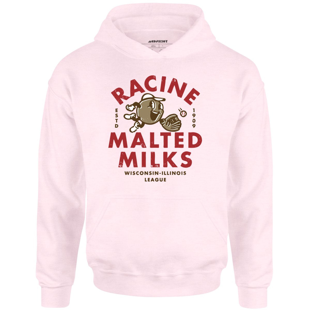 Racine Malted Milks- Wisconsin - Vintage Defunct Baseball Teams - Unisex Hoodie