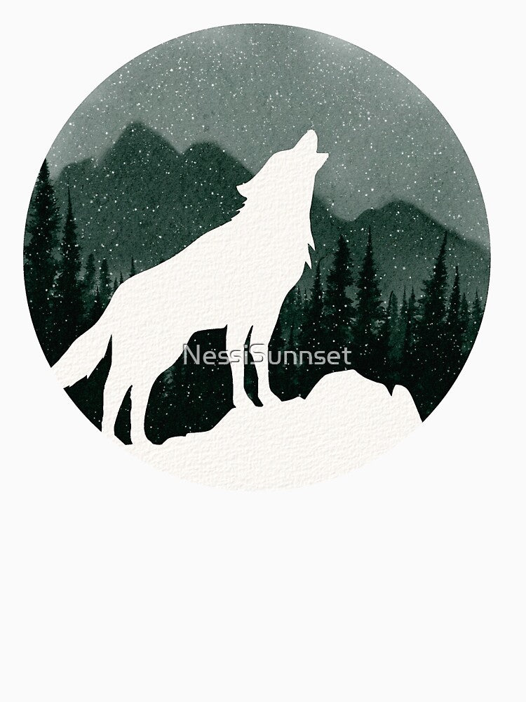 Wolf nature scene by NessiSunnset