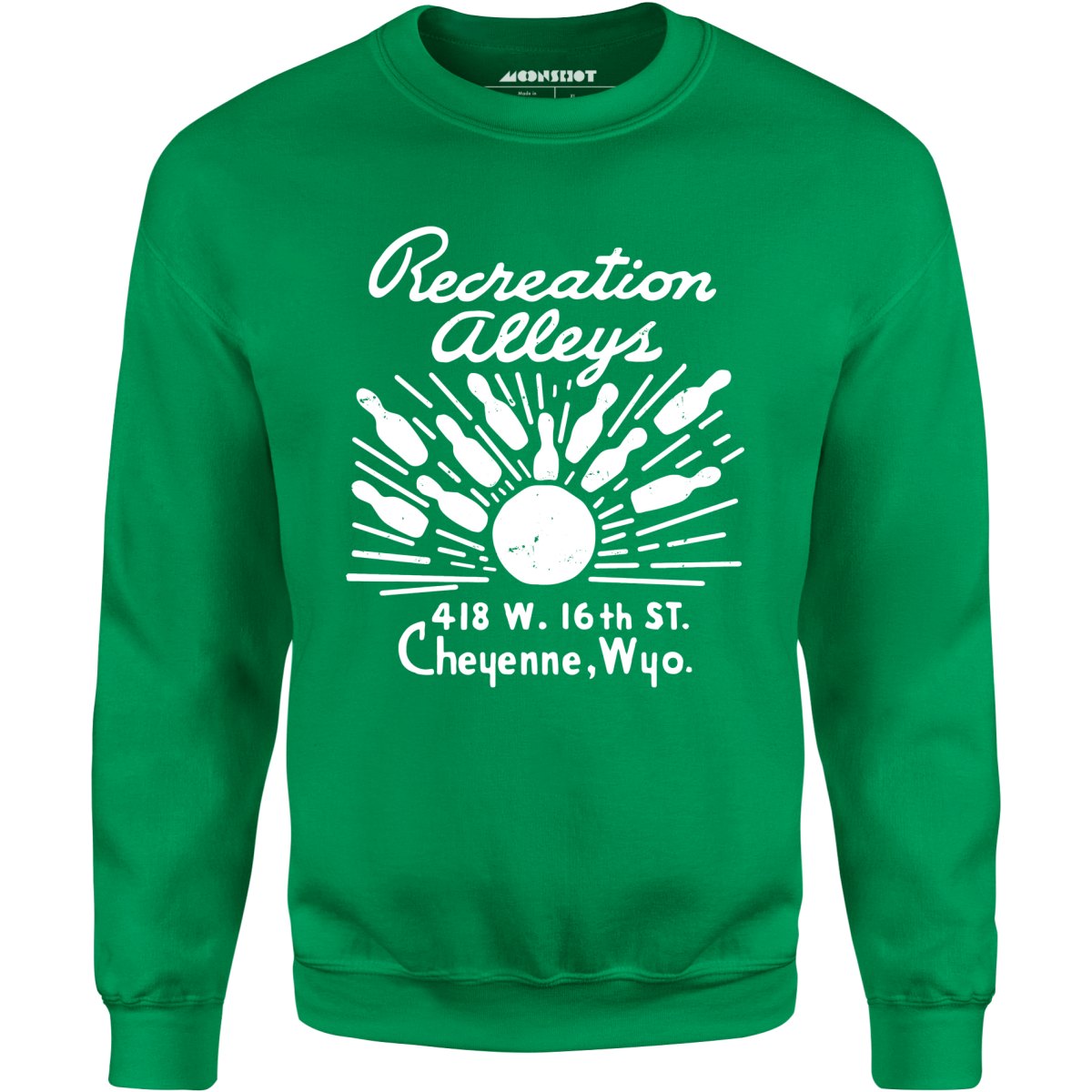 Recreation Alleys - Cheyenne, WY - Vintage Bowling Alley - Unisex Sweatshirt