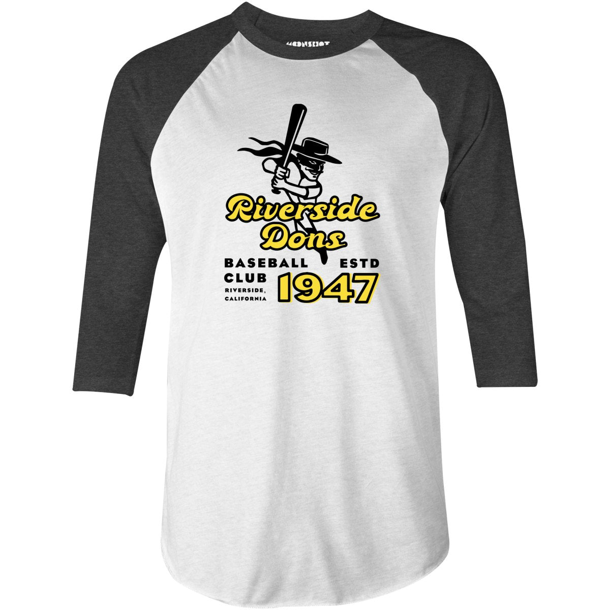 Riverside Dons - California - Vintage Defunct Baseball Teams - 3/4 Sleeve Raglan T-Shirt