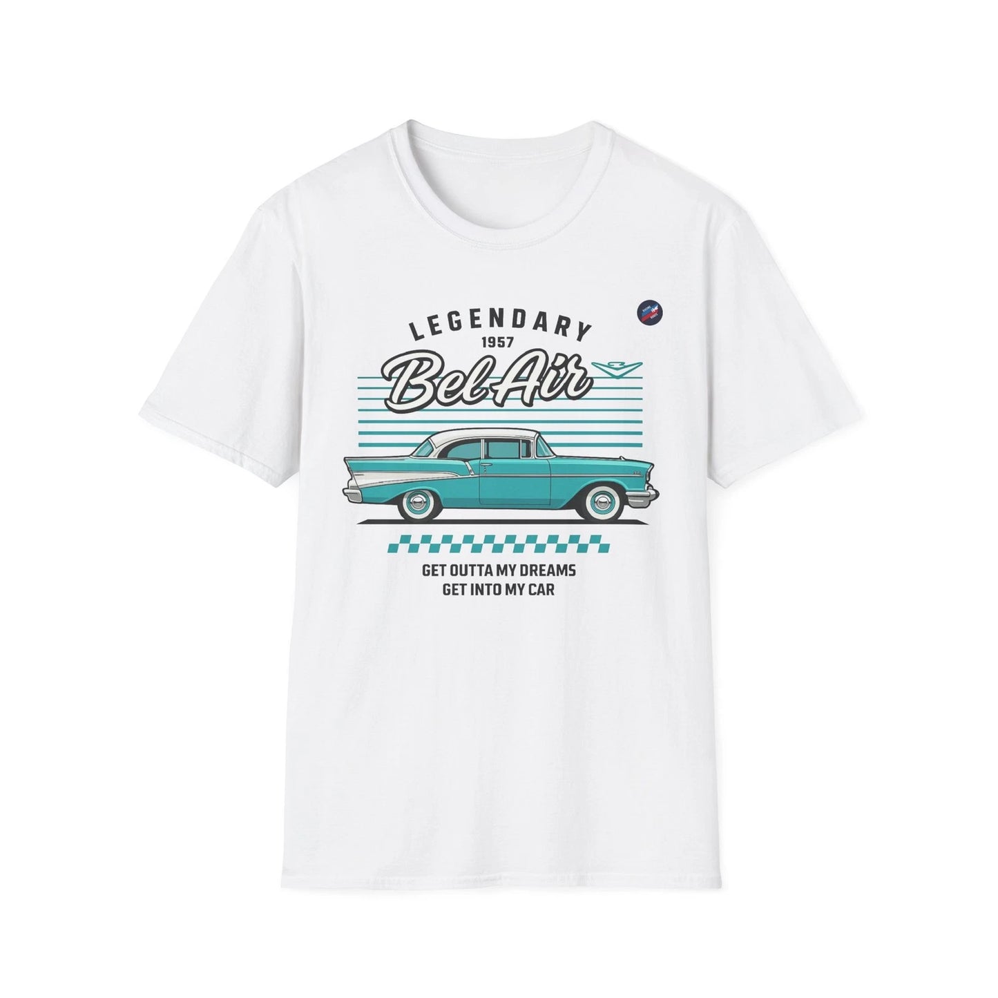 1957 Chevy Bel Air Shirt – Aqua Classic Car Tee Get in My Car Graphic