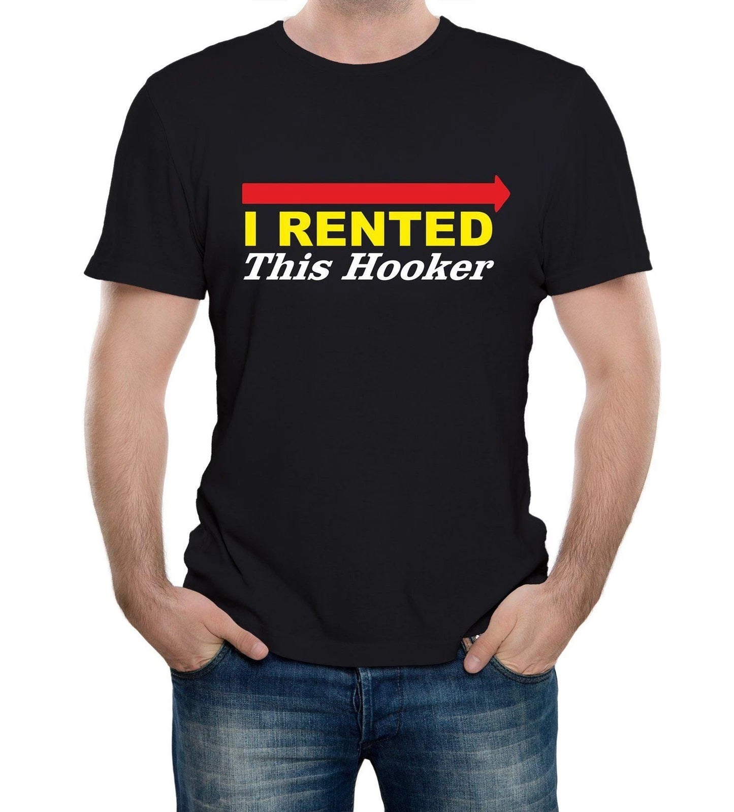 I Rented This Hooker Men's T-Shirt - Funny t shirt retro comedy eastbound joke