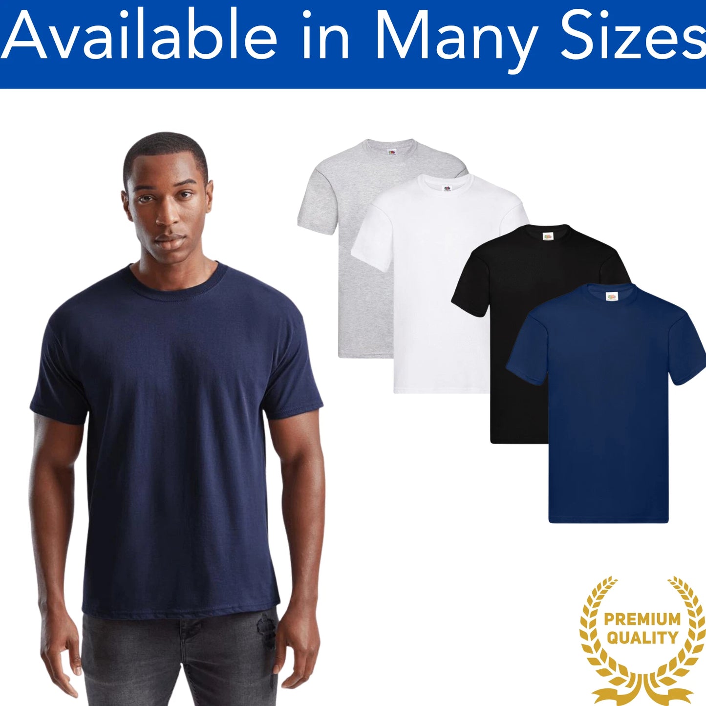 Men’s T shirt 100% Cotton Crew Neck Tee Summers Soft Plain Tee Shirt S-2XL