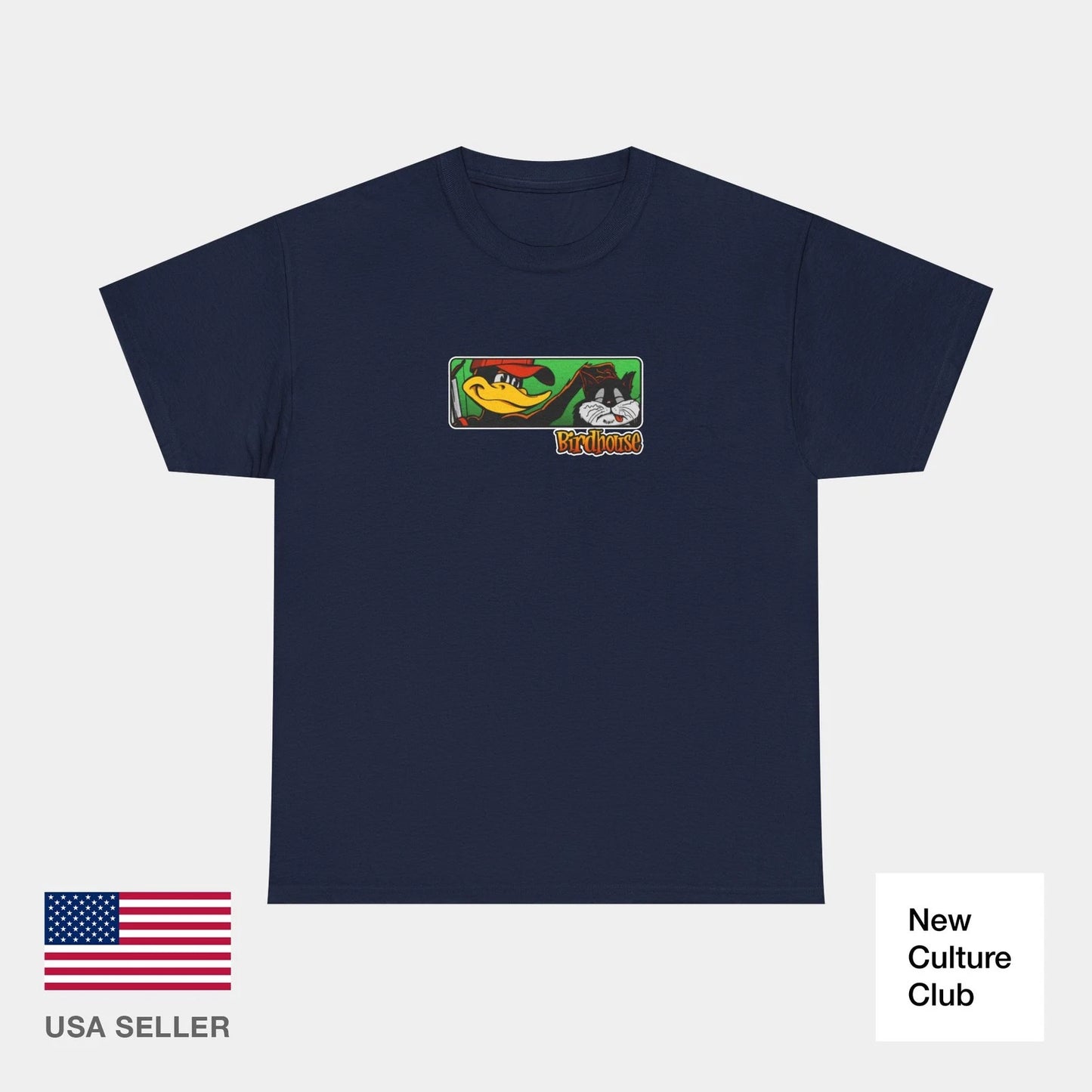 Head Hunter 1997 Green Bucky Lasek Pro Birdhouse Classic Skateboard TShirt Print