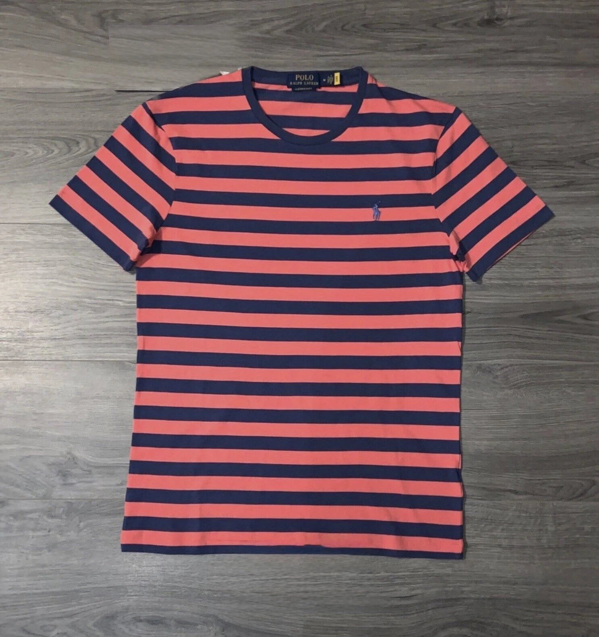 Polo Ralph Lauren T Shirt Custom Slim Fit Short Sleeve Red Striped Men’s Sz XXL