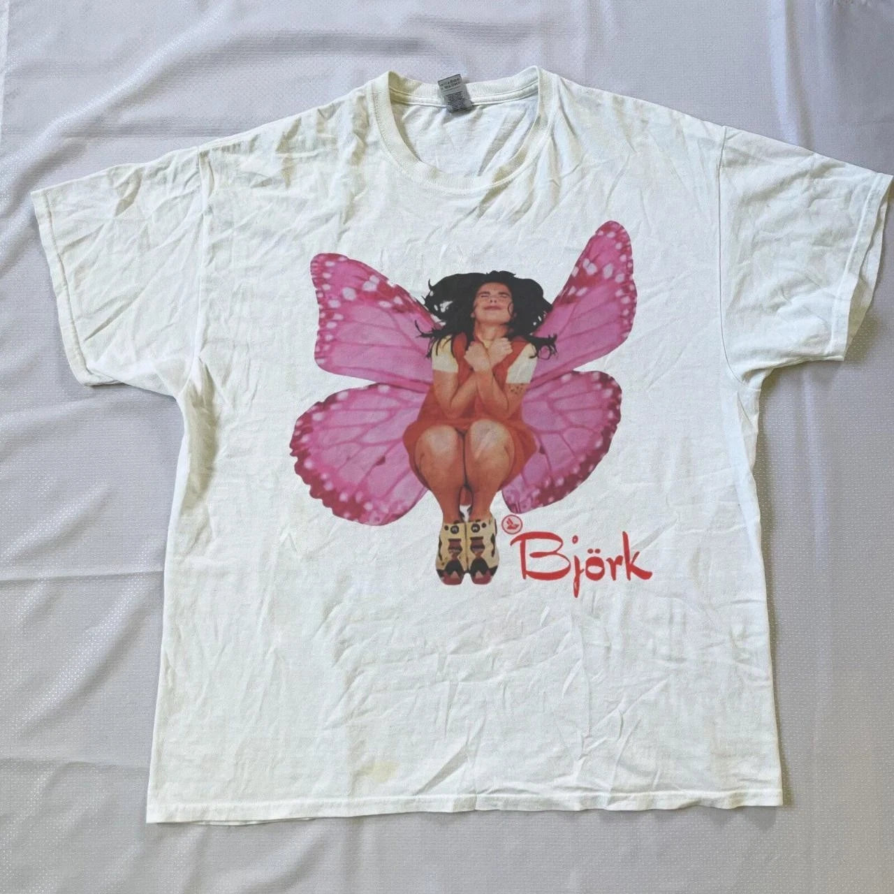 Bjork VIntage Style WHite Shirt Unisex