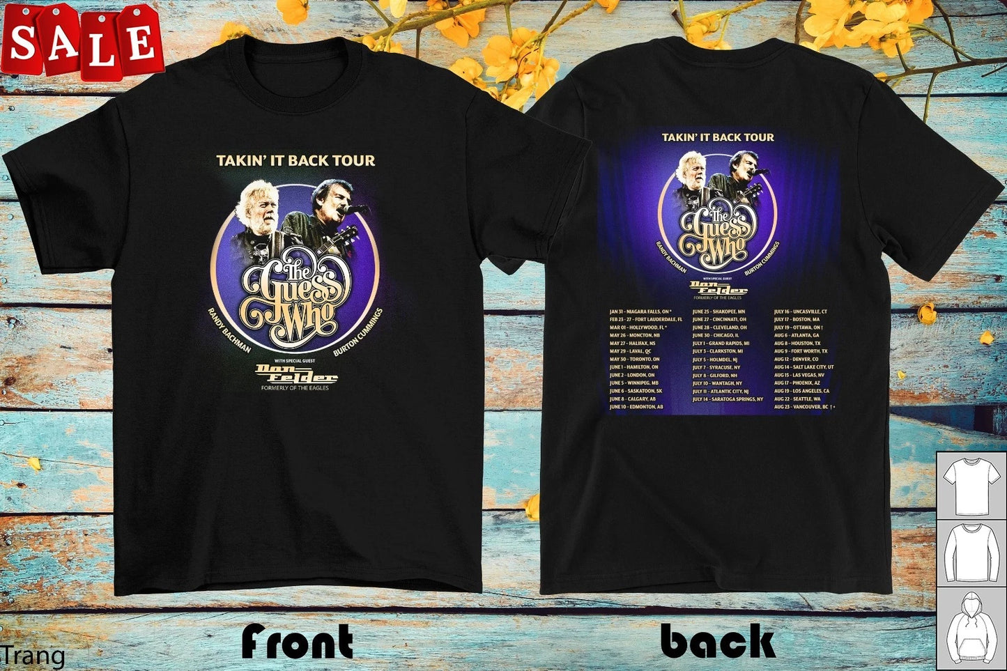 2 Sides 20 26 Takin It Back Tour The Guess Who Unisex S-5XL Shirt TK1109