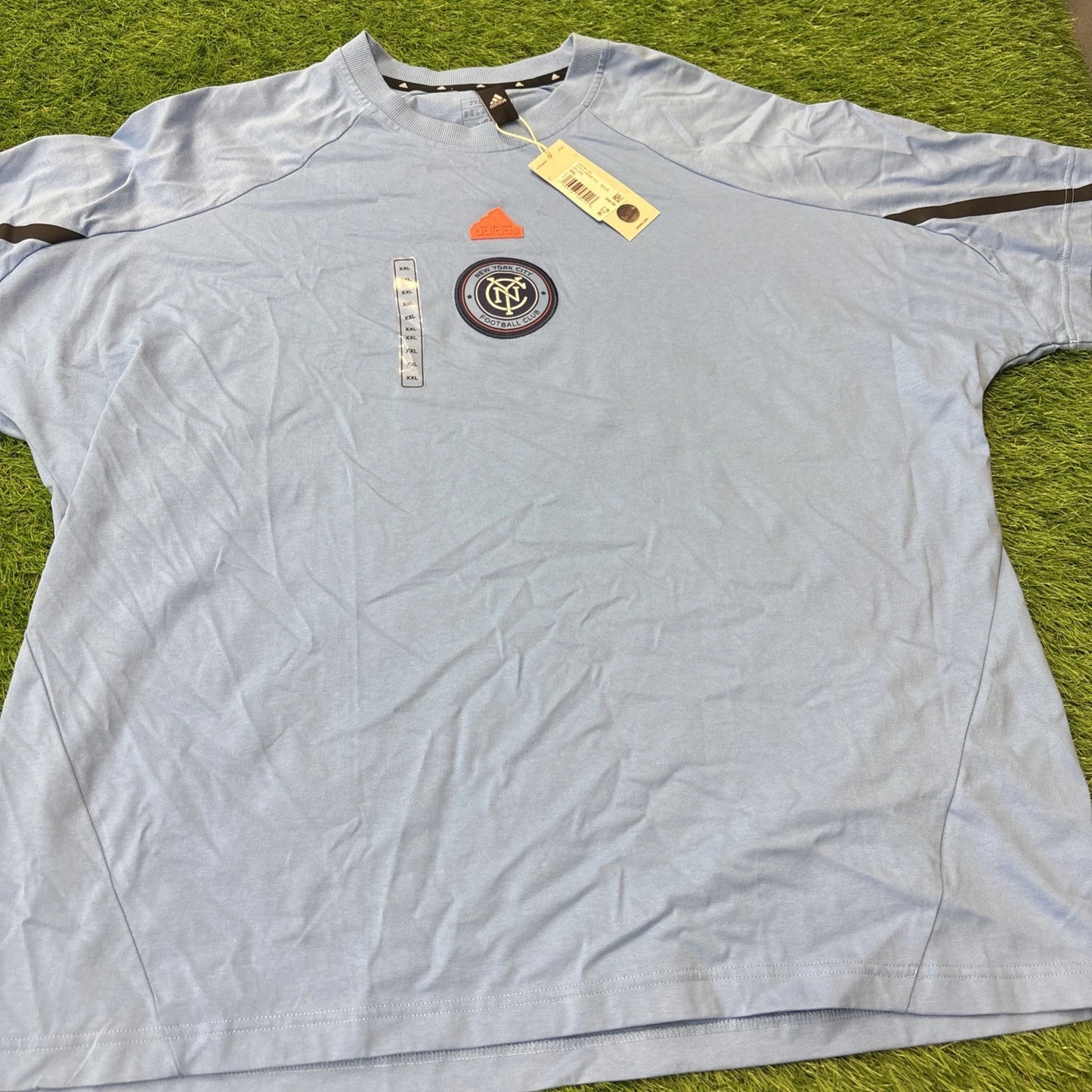 Adidas New York City FC NYCFC D4GMD Tee Blue Orange Mens XXL IQ0740 230 NEW