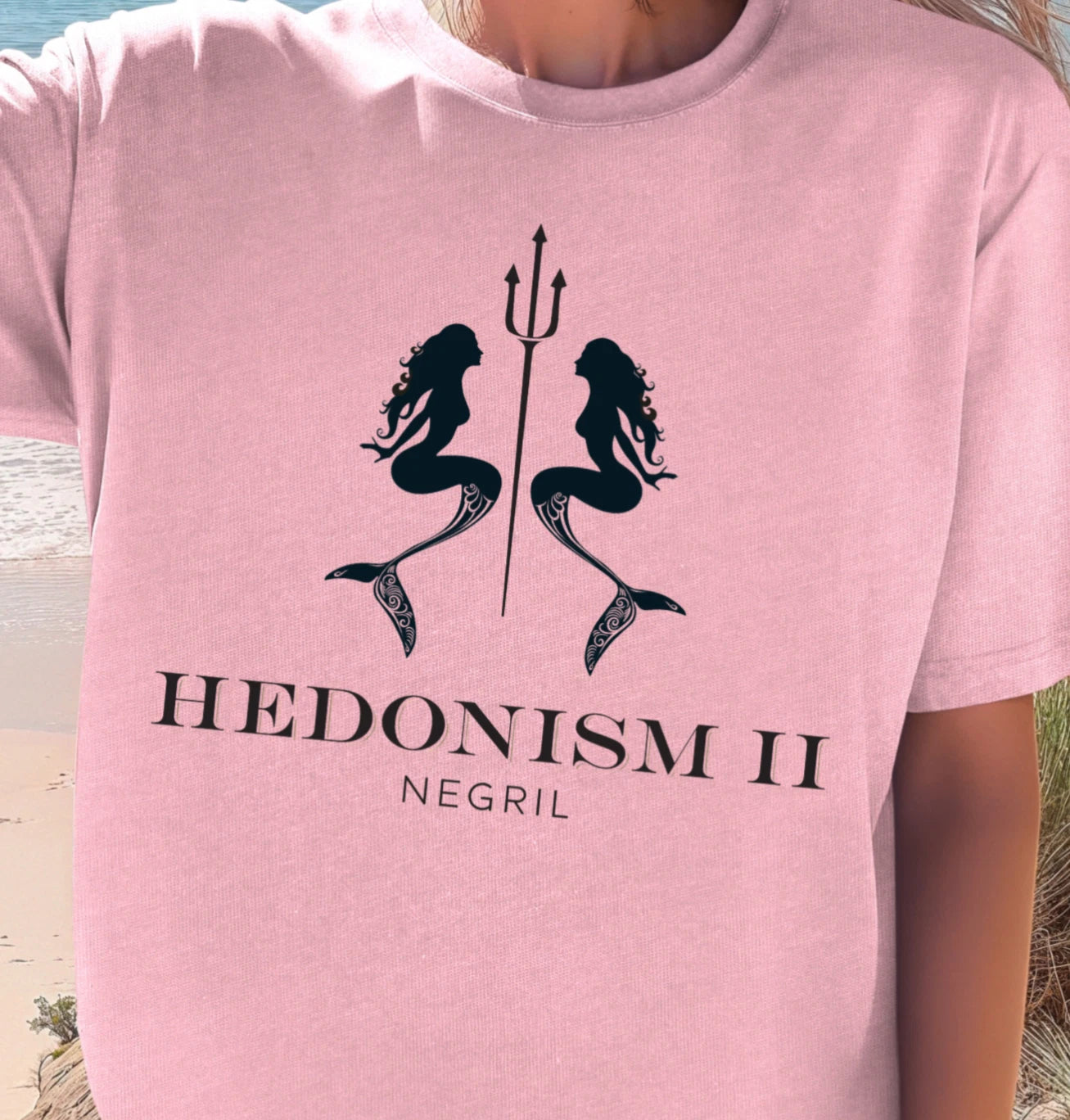 Hedonism II Mermaid Trident Tee | Retro Resort Graphic T-Shirt, Jamaica Shirt
