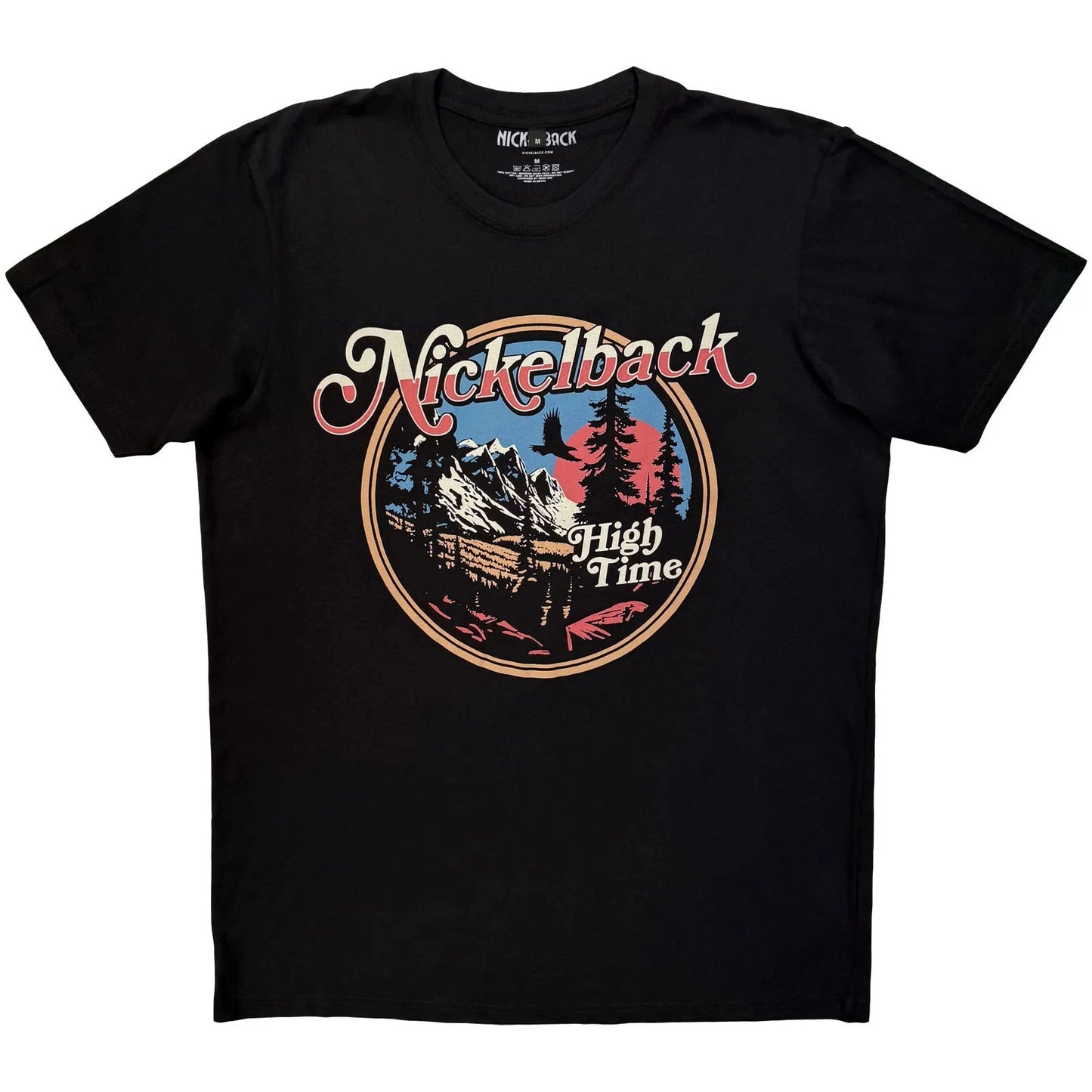 Nickelback Premium Carbon T-Shirt: High Time (Black) OFFICIAL NEW
