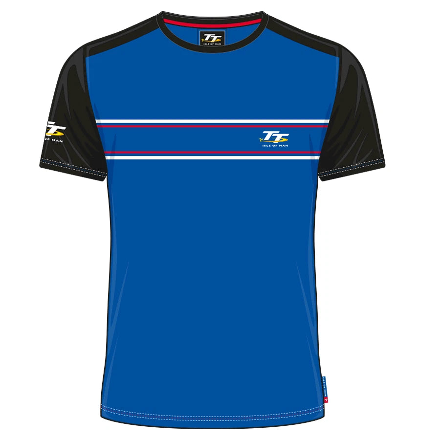 Official Isle of Man TT Races Petrol Blue Custom's T'Shirt - 19ACTS6