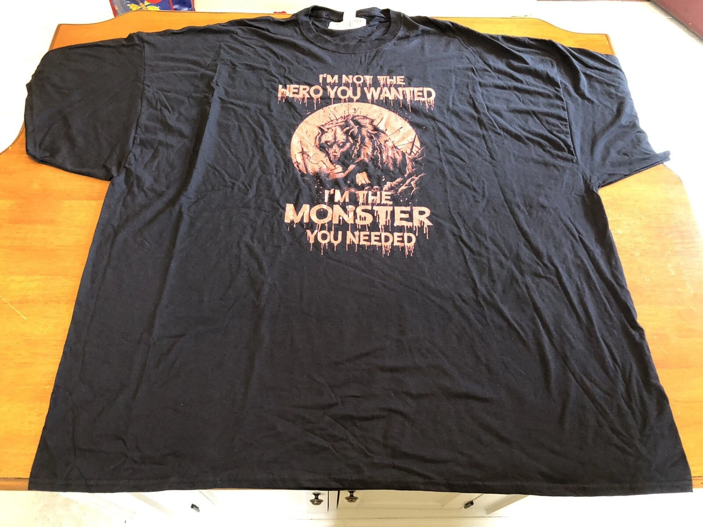 Werewolf Wolf Tee T-Shirt Monster Horror Drip Custom Graphic Black 6XL New NWT
