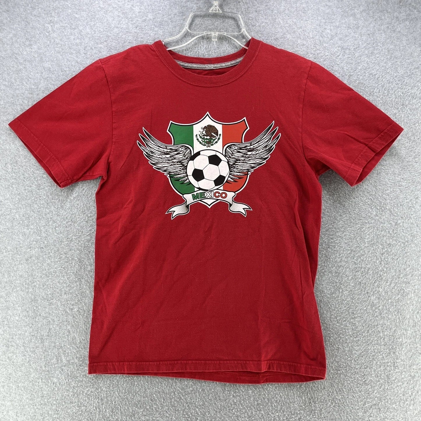 Mexico Mens T-Shirt XS Extra Small Graphic Logo Soccer Red Camisa Futbol