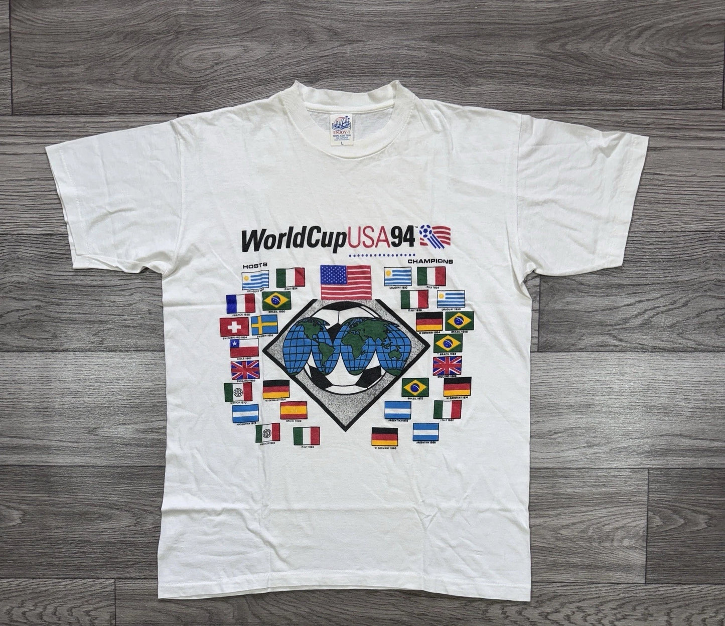 Vintage World Cup Shirt Mens Large Football Soccer Club 1994 USA National Team