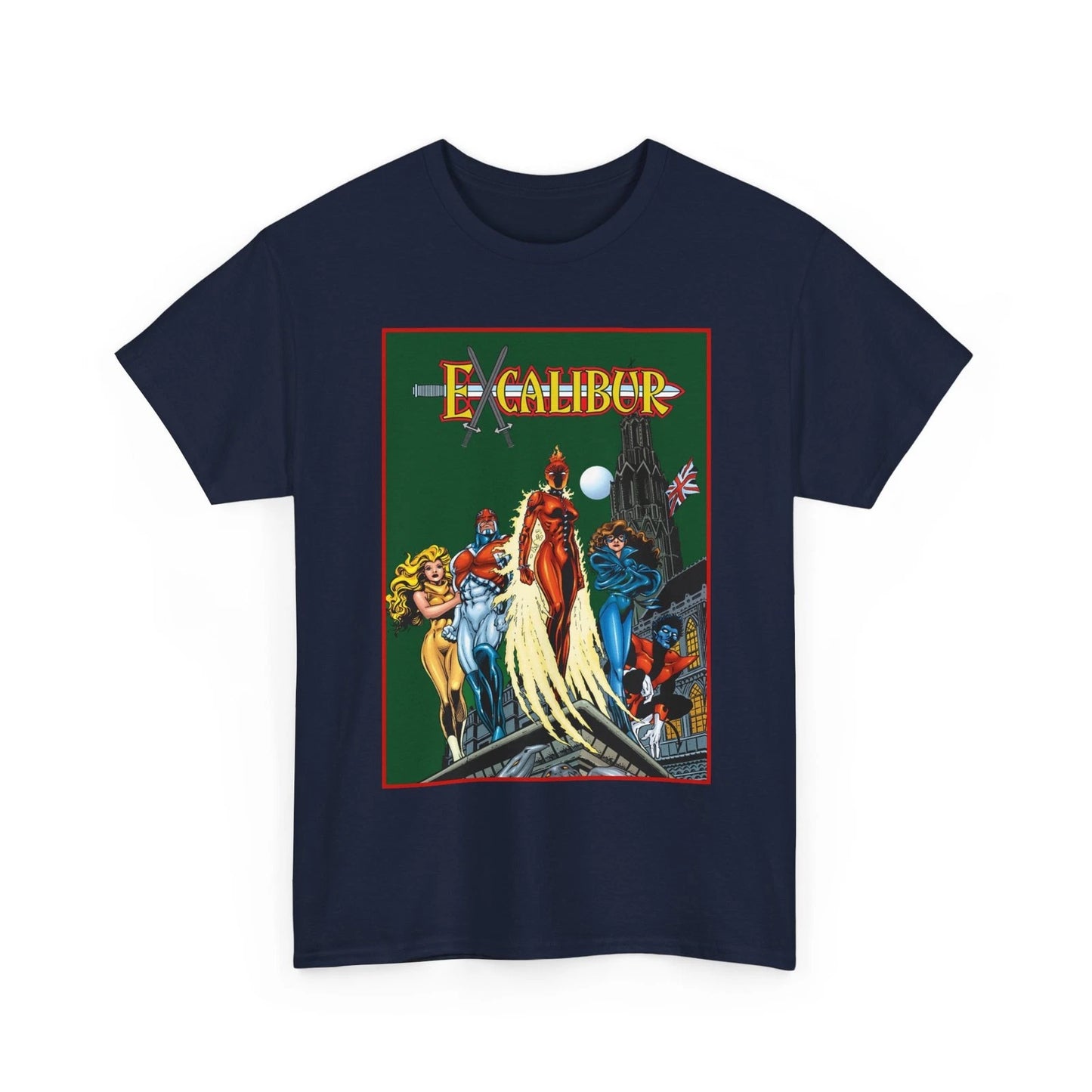 Excalibur T-Shirt Alan Davis Art Marvel Comics UK X-Men Retro Vintage-Style Tee