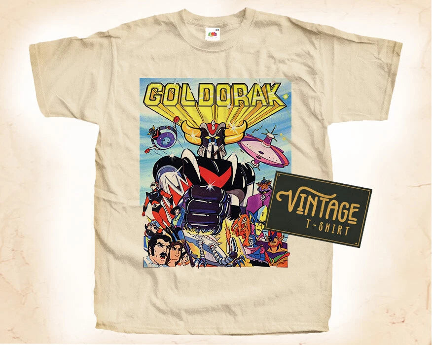 Goldorak V1 Vintage T Shirt for Men Woman Unisex NATURAL S-5XL