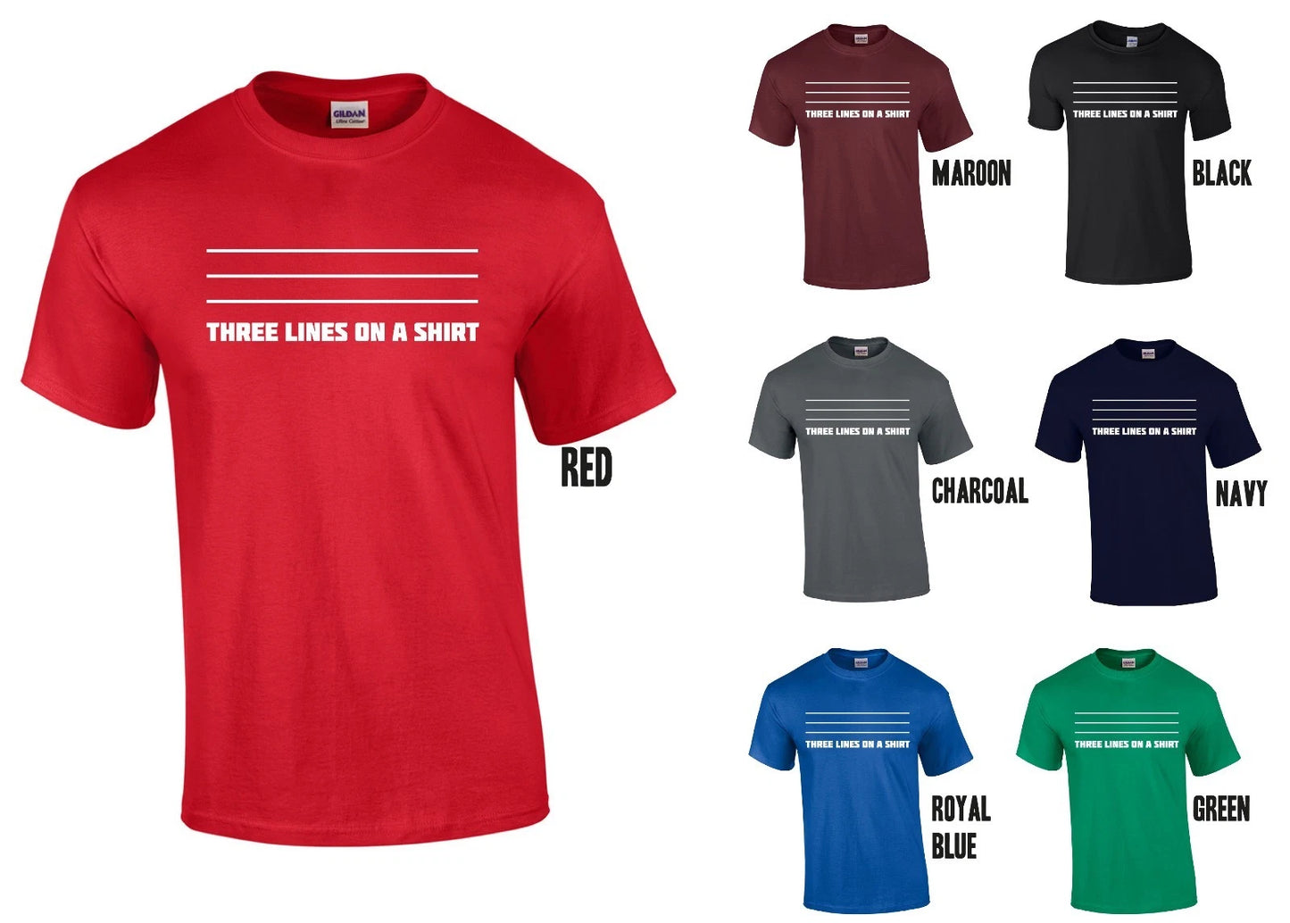 Three Lines on a Shirt T-Shirt B - Funny Joke XS-5XL England 3 Lions