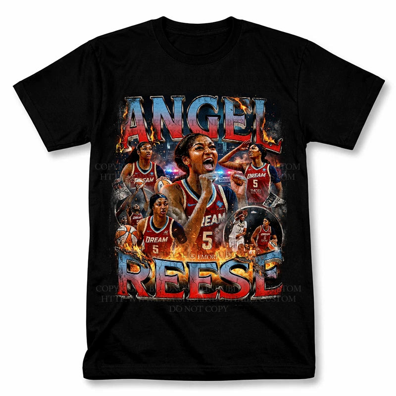 Angel Reese Atlanta Dreams Graphic T Shirt Vintage Style WNBA Fan Tee