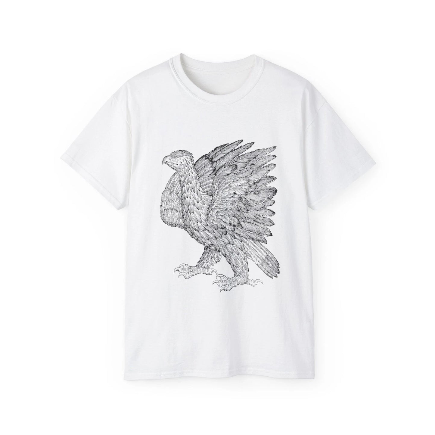 Eagle Bird Animal Ornithology Line Art | Custom Graphic T-Shirt