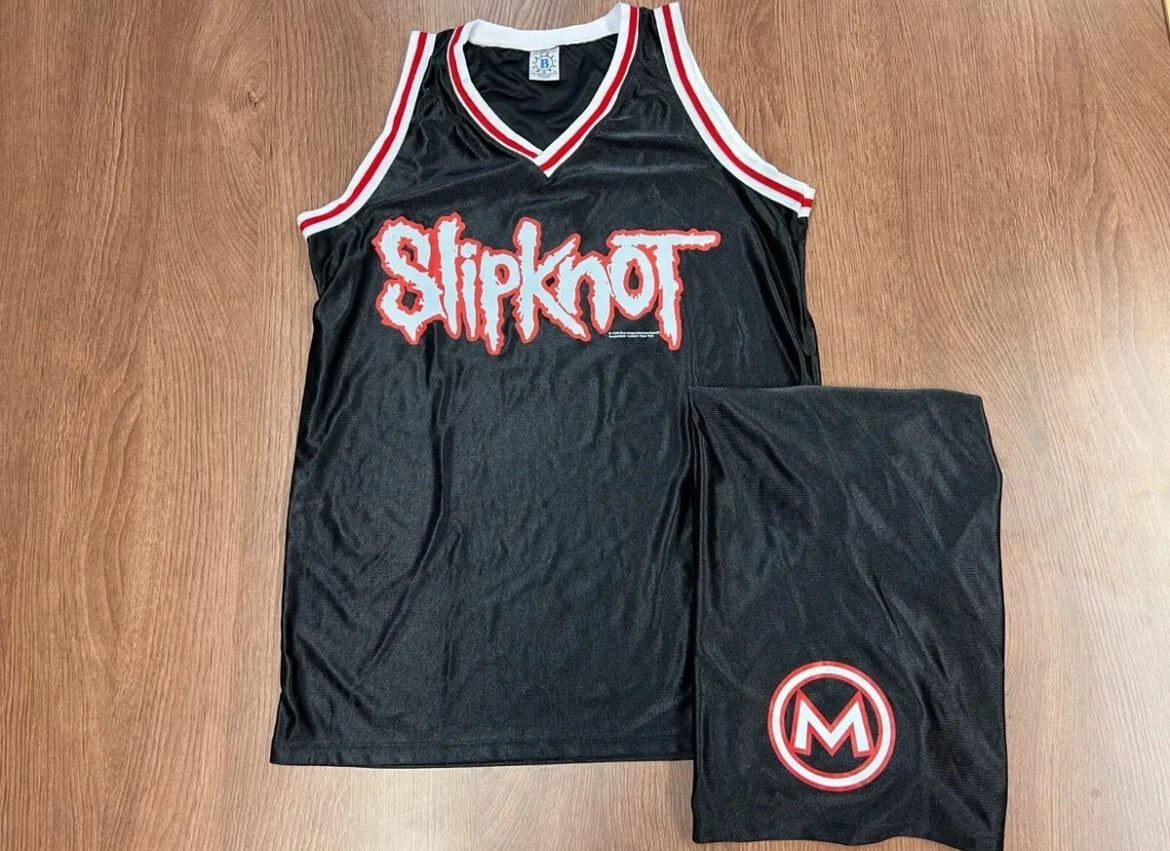 VTG NOS SLIPKNOT JERSEY Large DEADSTOCK 1999 MAGGOT CORPS MADE USA BLUE GRAPE
