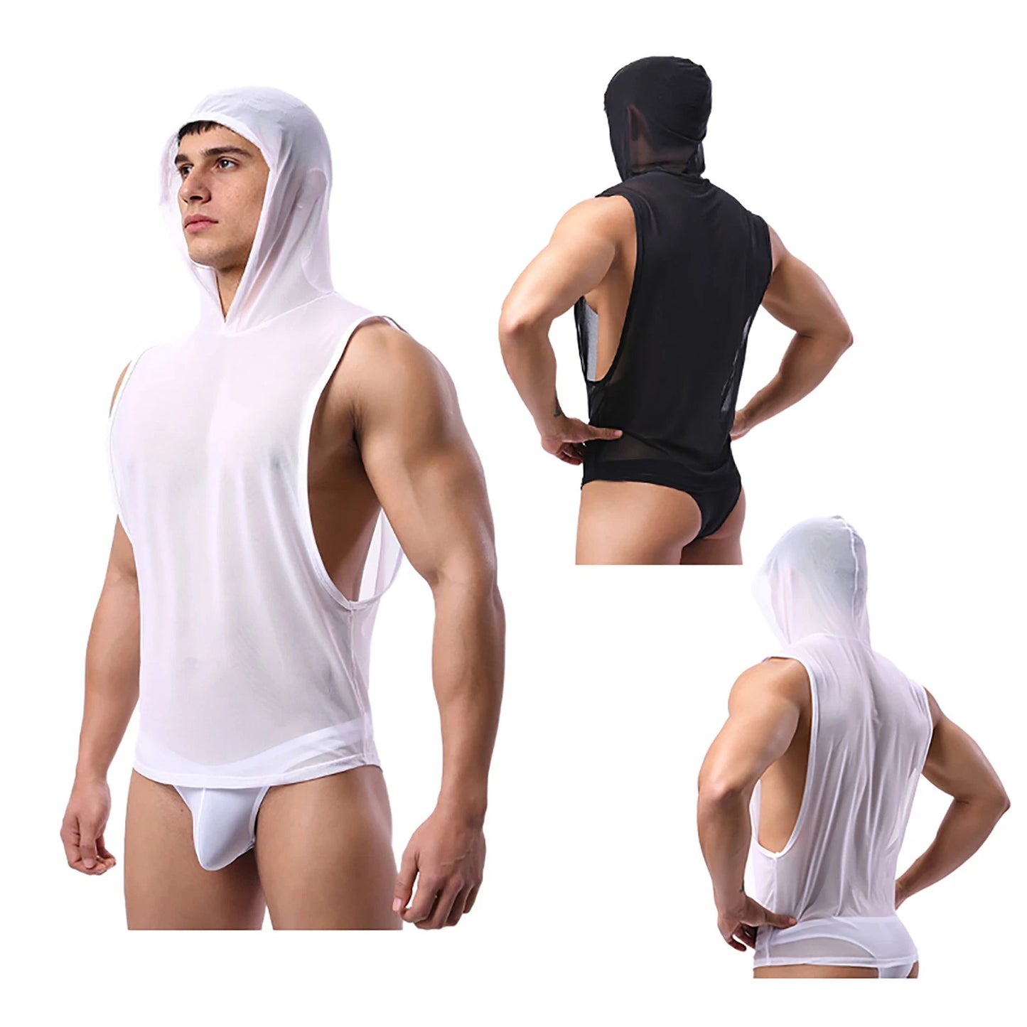 Men's T-Shirt Athletic Undershirts Fitness Tank Top Mesh Shirts Sleeveless Vest