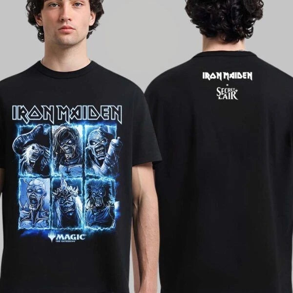 Ironn Maidenn Secret Lairs Eddie Unchained Magic The Gathering Two Sided T-Shirt
