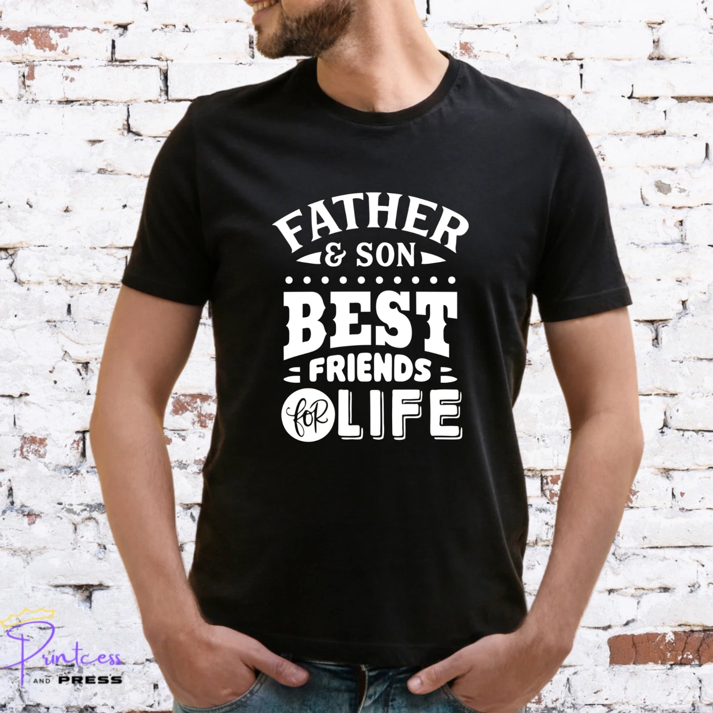 FATHER AND SON BEST FRIENDS T-SHIRT, Gift for him, XMAS, Various colour prints