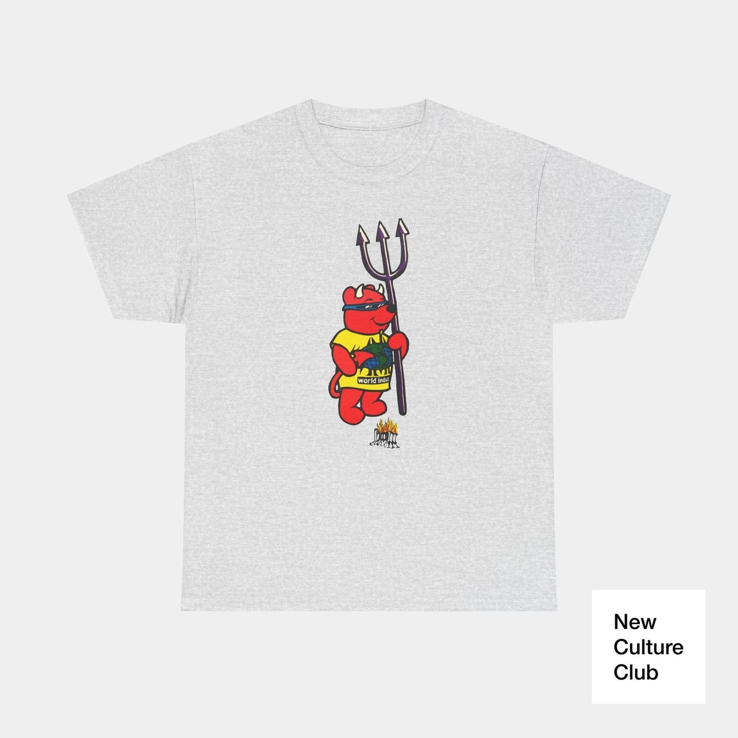 World Industries Red Devil Bear Skate Skateboarding 90s Design T Shirt Tee Print