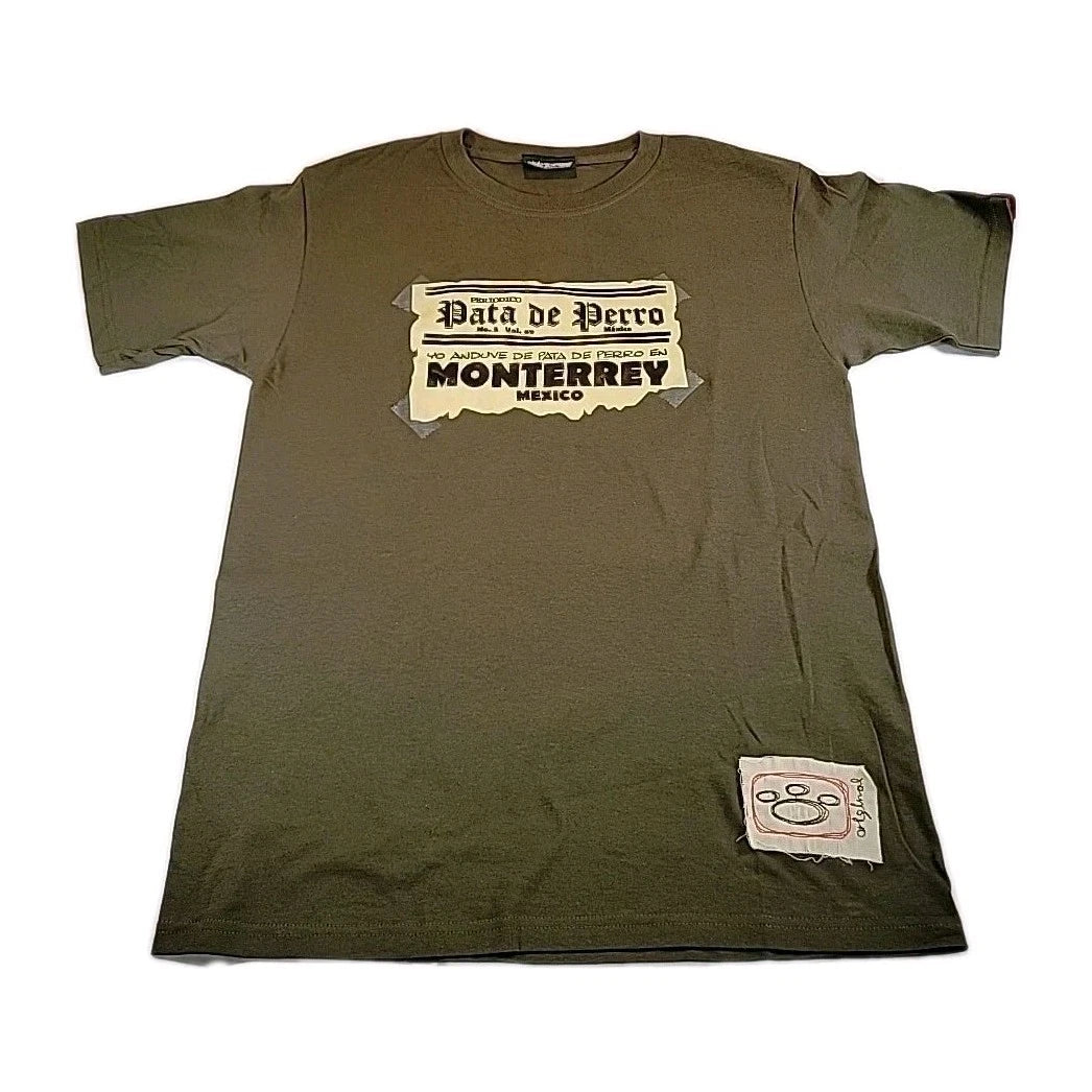 Pata De Perro Men’s Medium Sage Green Short Sleeve T-Shirt Monterrey Graphic Tee