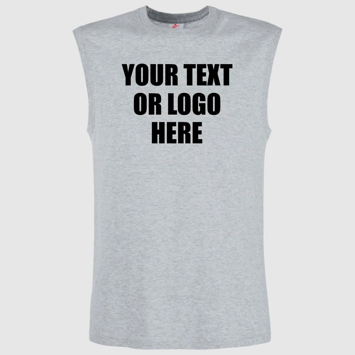 Custom Printed Vest Mens Custom Text/Logo Printed Gym Workwear Sleeveless Top