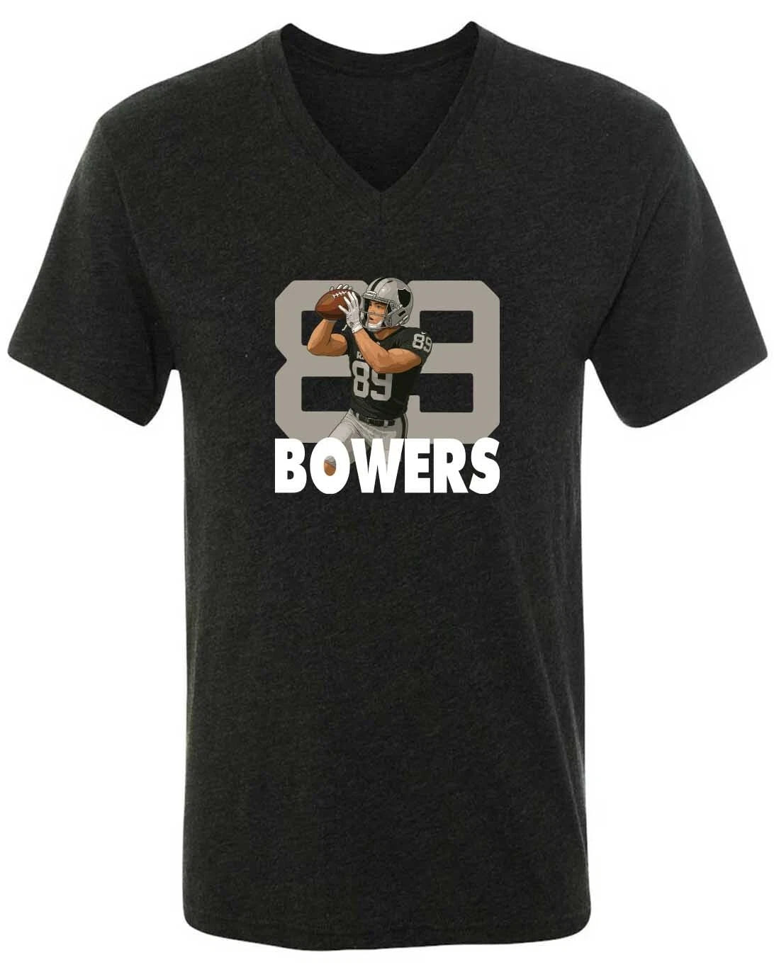 Brock Bowers 89 Raiders MENS V-NECK Shirt T-Shirt