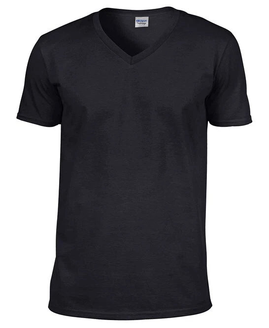 Personalised Custom Gildan Softstyle V-neck T-shirt Short Sleeve Casual GD010